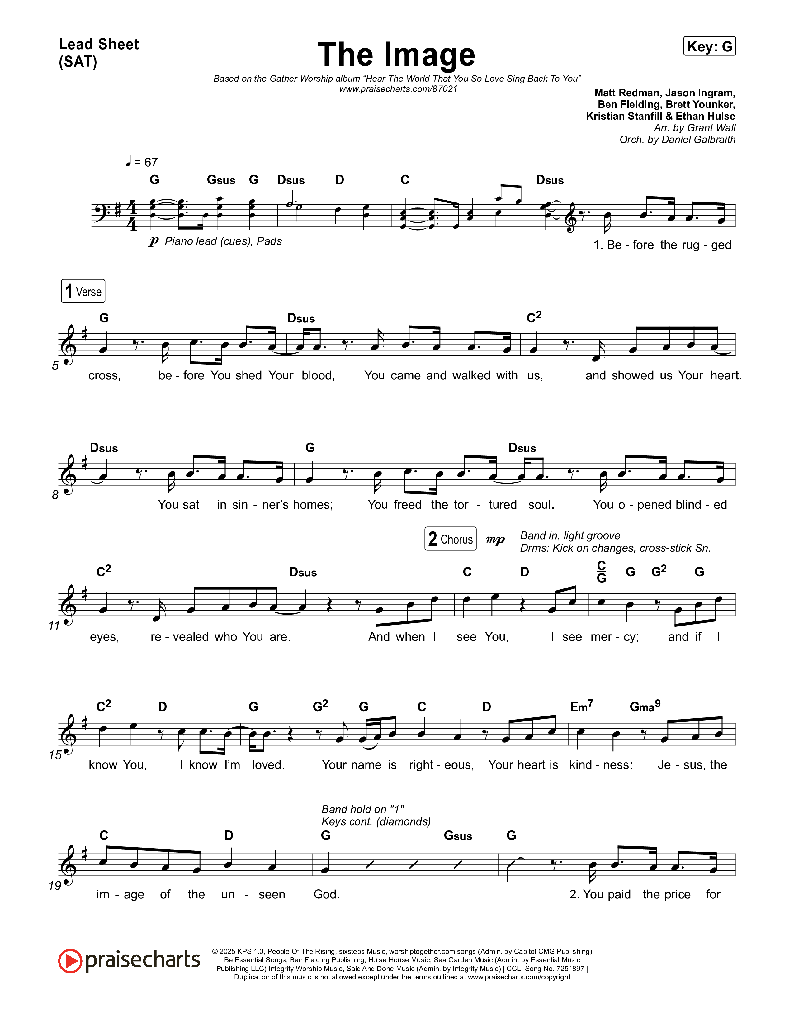 The Image Lead Sheet (SAT) (Gather Worship / Matt Redman / kaestrings)