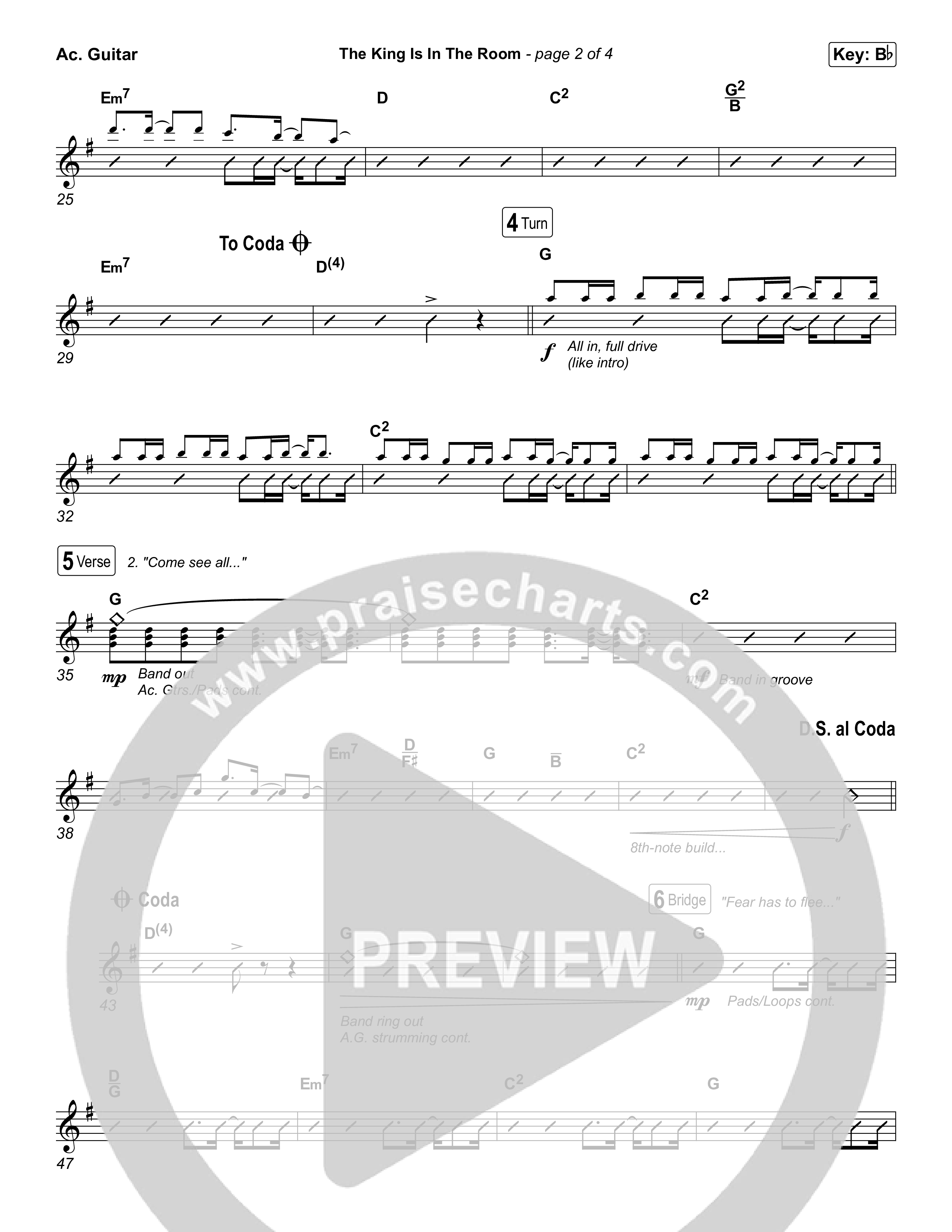 The King Is In The Room (Choral Anthem SATB) Acoustic Guitar (Phil Wickham / Arr. Luke Gambill)