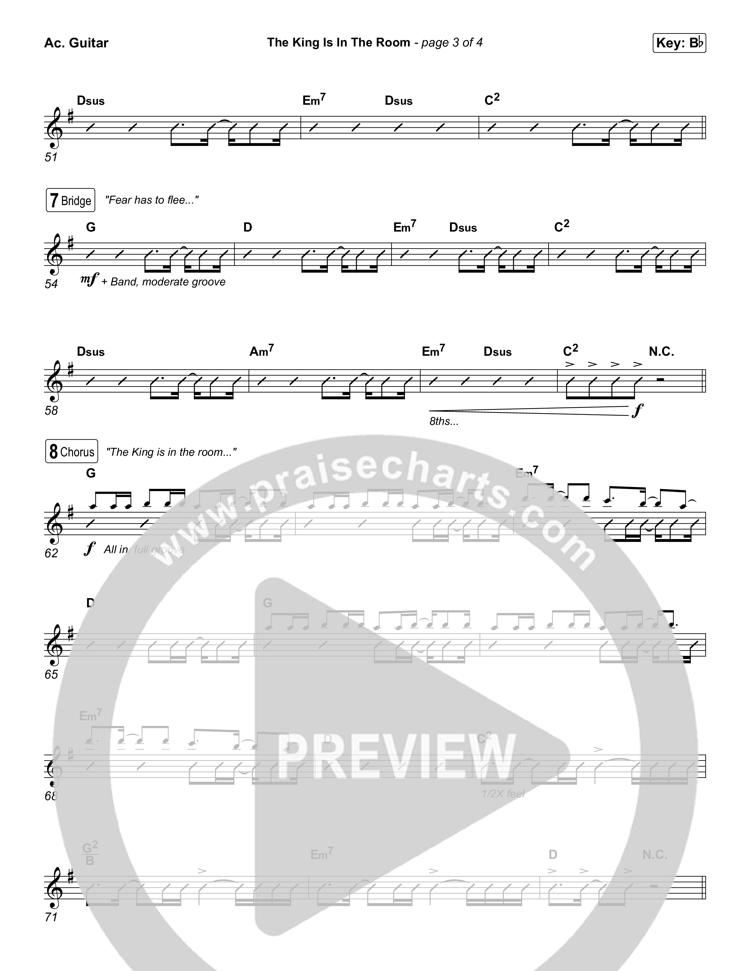 The King Is In The Room (Choral Anthem SATB) Acoustic Guitar (Phil Wickham / Arr. Luke Gambill)