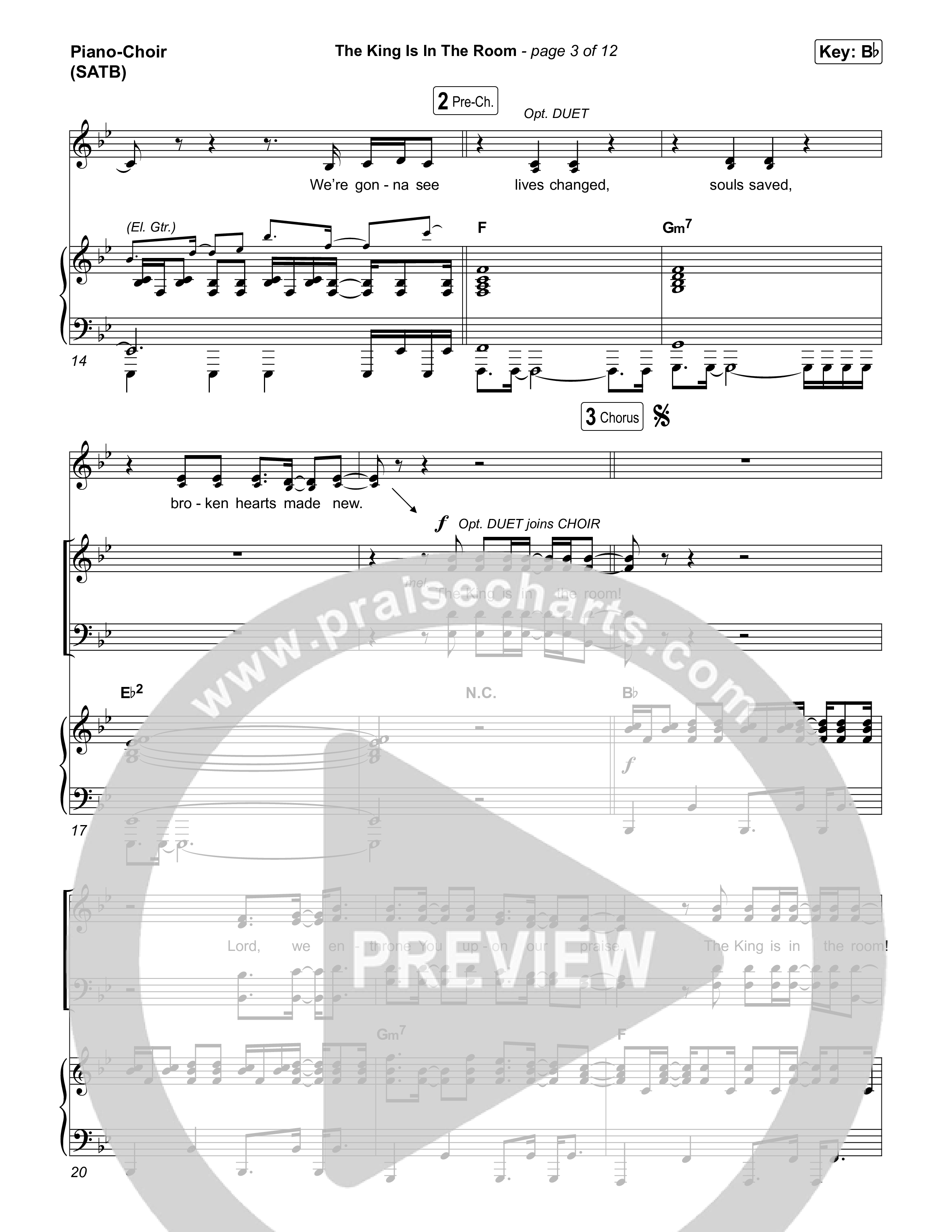 The King Is In The Room (Choral Anthem SATB) Piano/Vocal (SATB) (Phil Wickham / Arr. Luke Gambill)