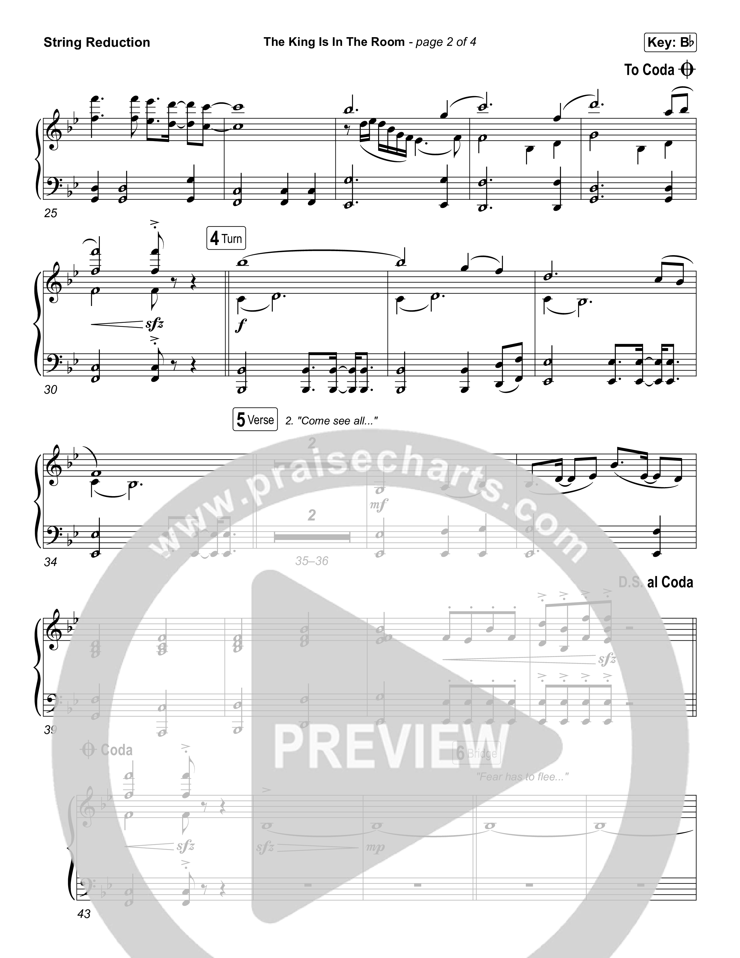 The King Is In The Room (Choral Anthem SATB) String Reduction (Phil Wickham / Arr. Luke Gambill)