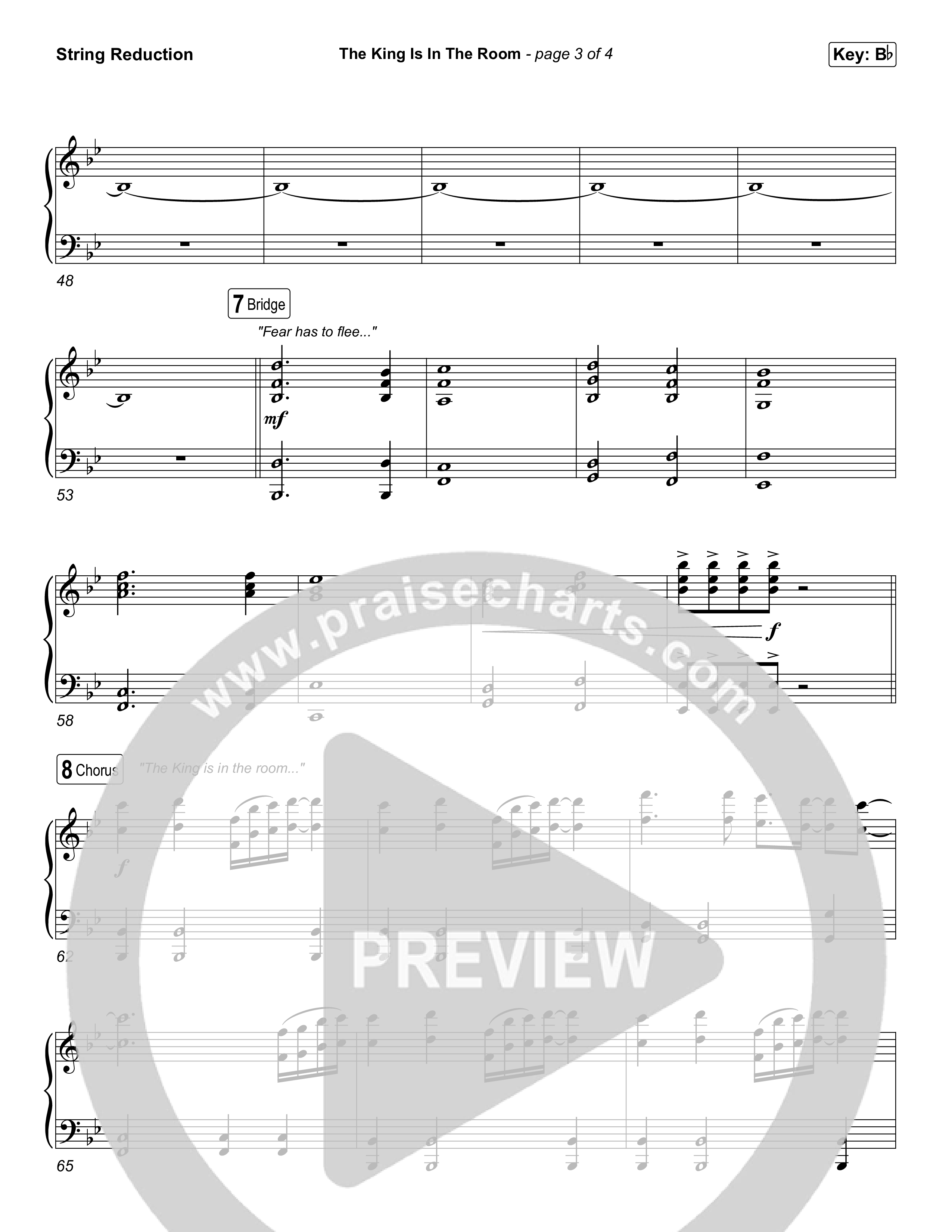 The King Is In The Room (Choral Anthem SATB) String Reduction (Phil Wickham / Arr. Luke Gambill)