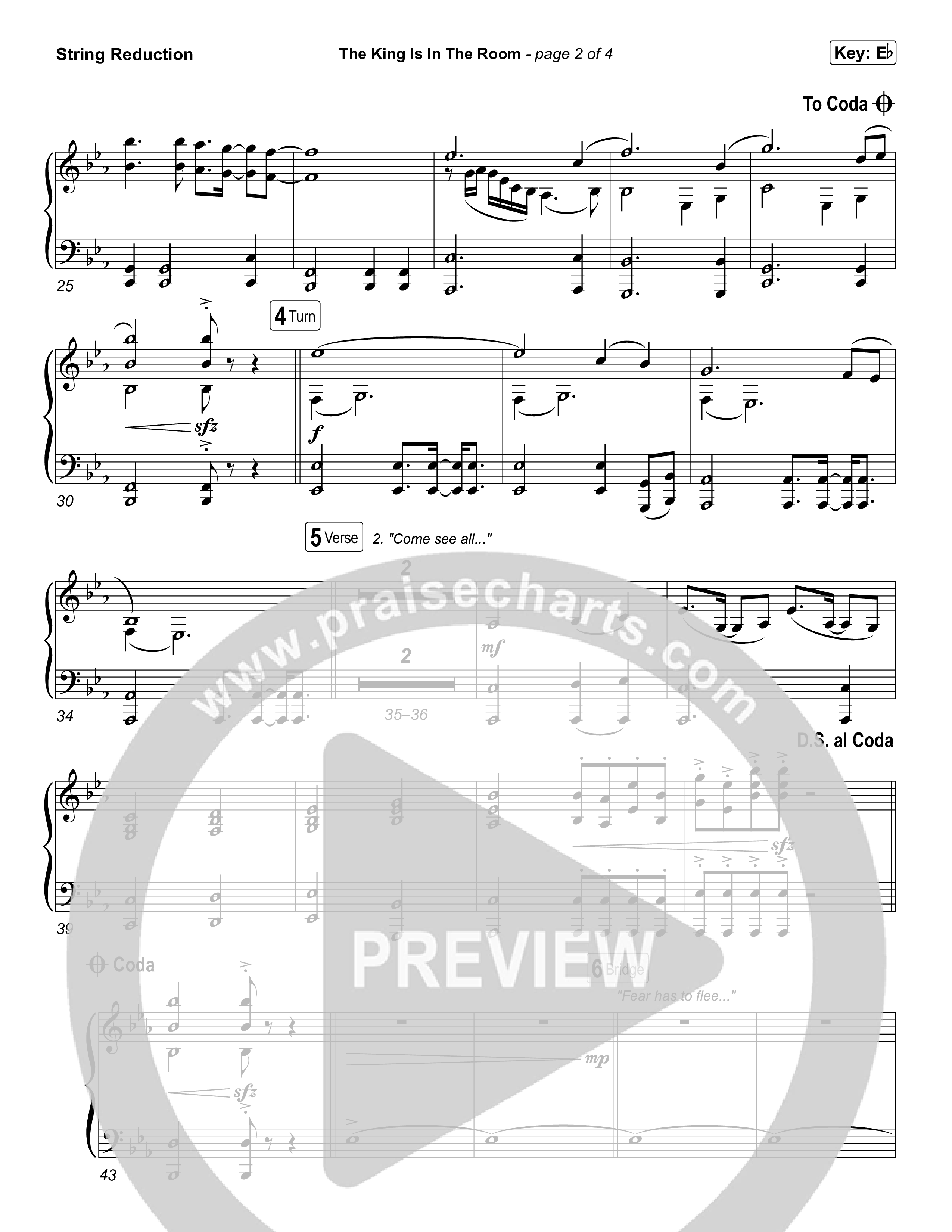 The King Is In The Room (Unison/2-Part) String Reduction (Phil Wickham / Arr. Luke Gambill)