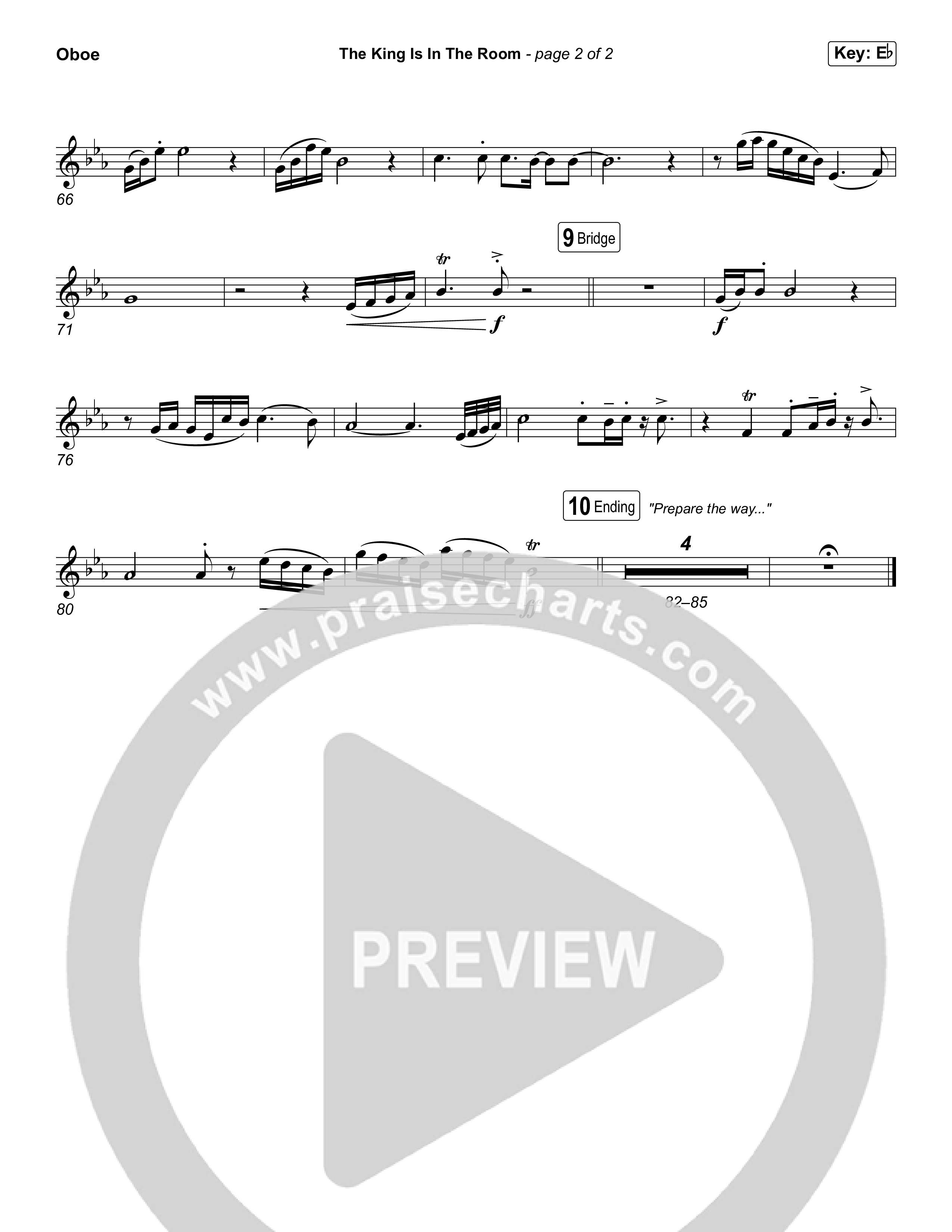 The King Is In The Room (Sing It Now) Oboe (Phil Wickham / Arr. Luke Gambill)