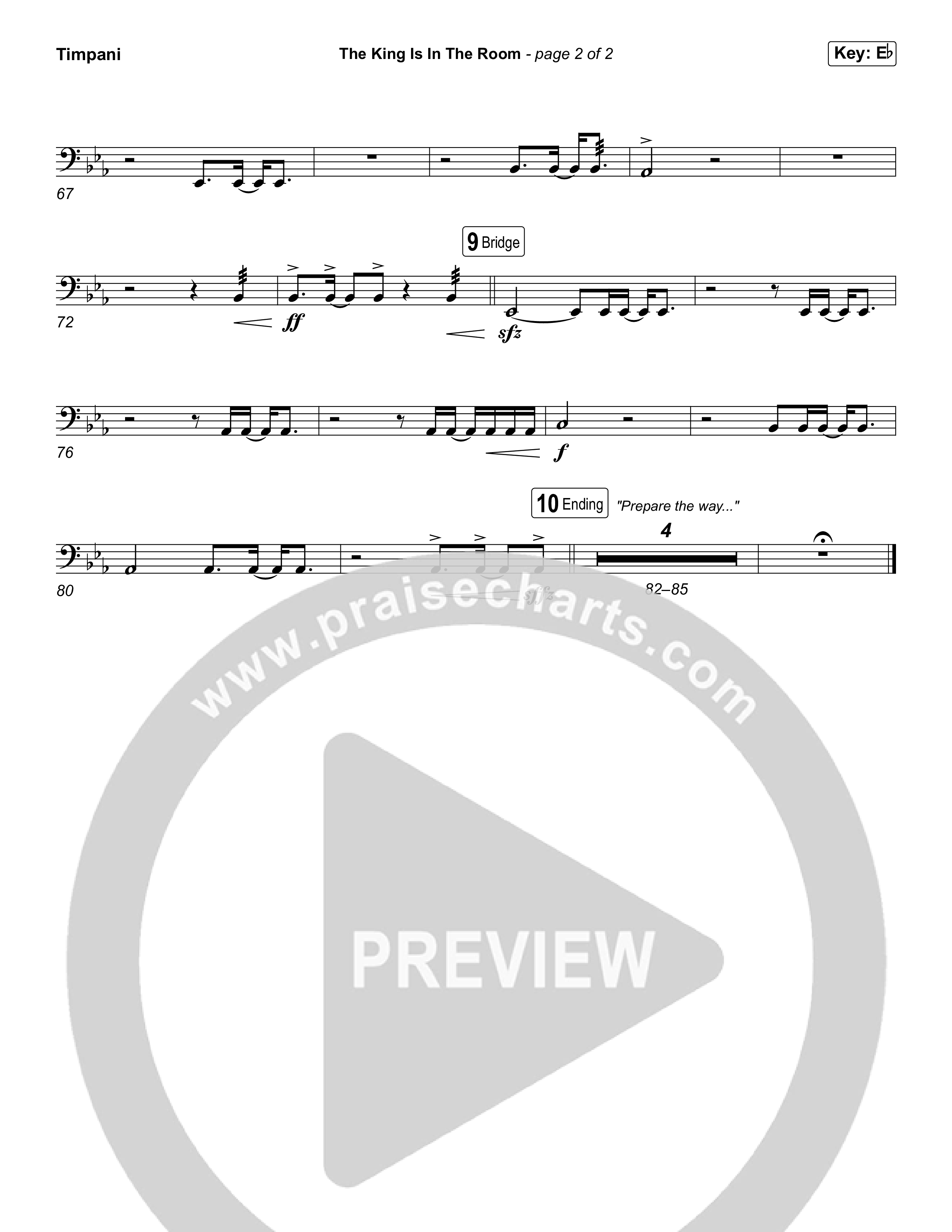 The King Is In The Room (Sing It Now) Timpani (Phil Wickham / Arr. Luke Gambill)