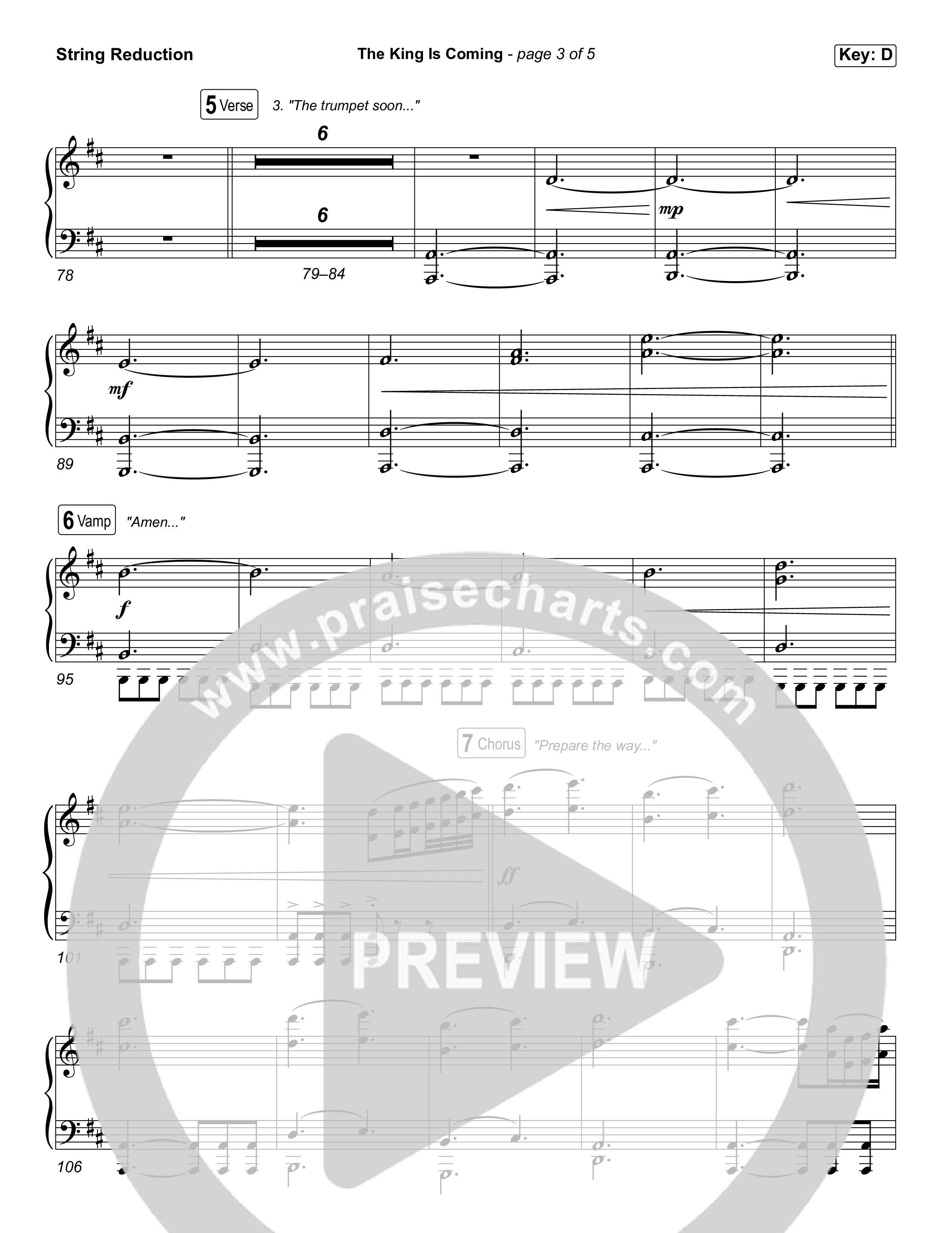 The King Is Coming (Sing It Now) String Reduction (Red Rocks Worship / Arr. Luke Gambill)