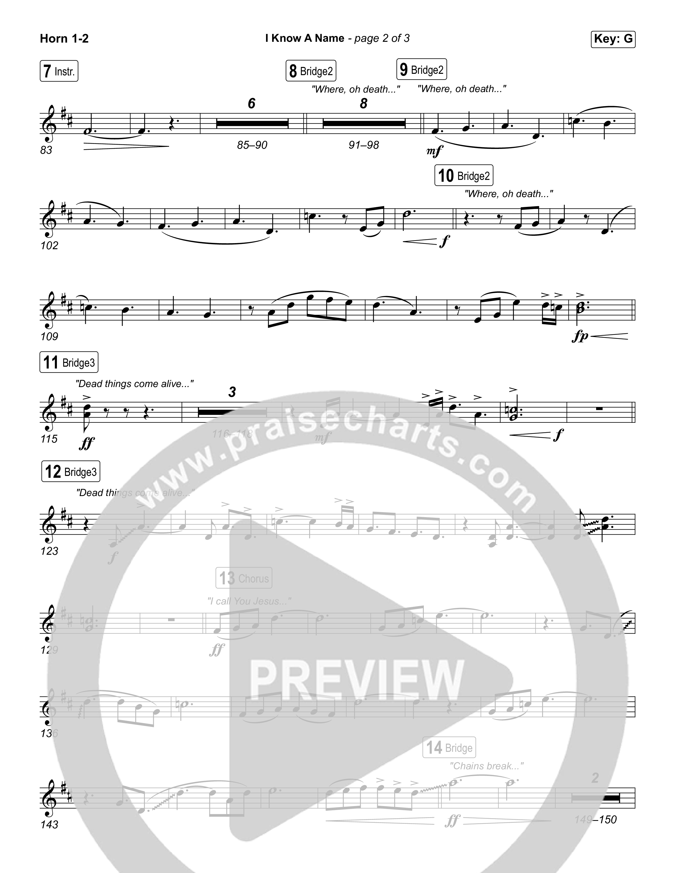 I Know A Name (Worship Choir/SAB) Brass Pack (Elevation Worship / Chris Brown / Brandon Lake / Arr. Luke Gambill)