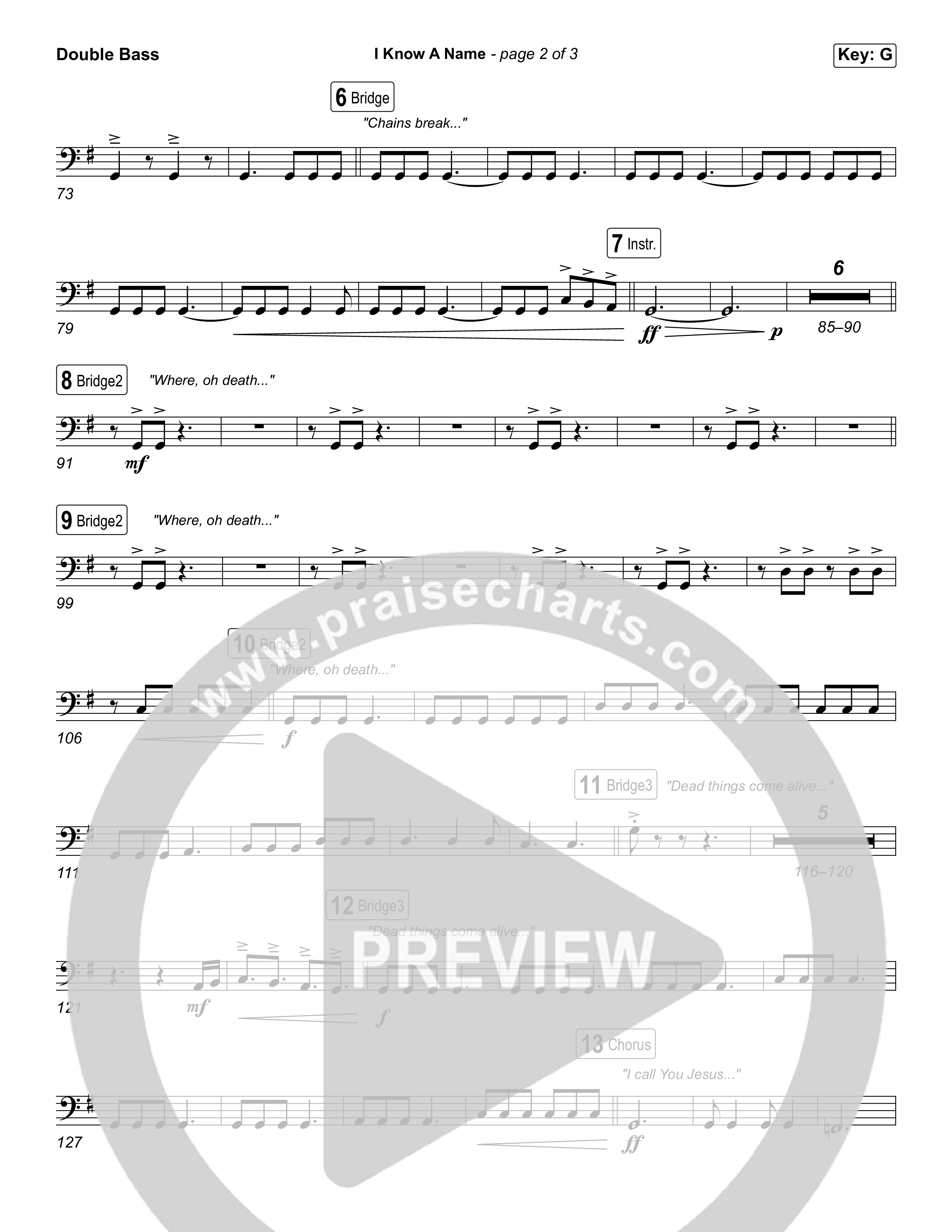 I Know A Name (Unison/2-Part) Double Bass (Elevation Worship / Chris Brown / Brandon Lake / Arr. Luke Gambill)