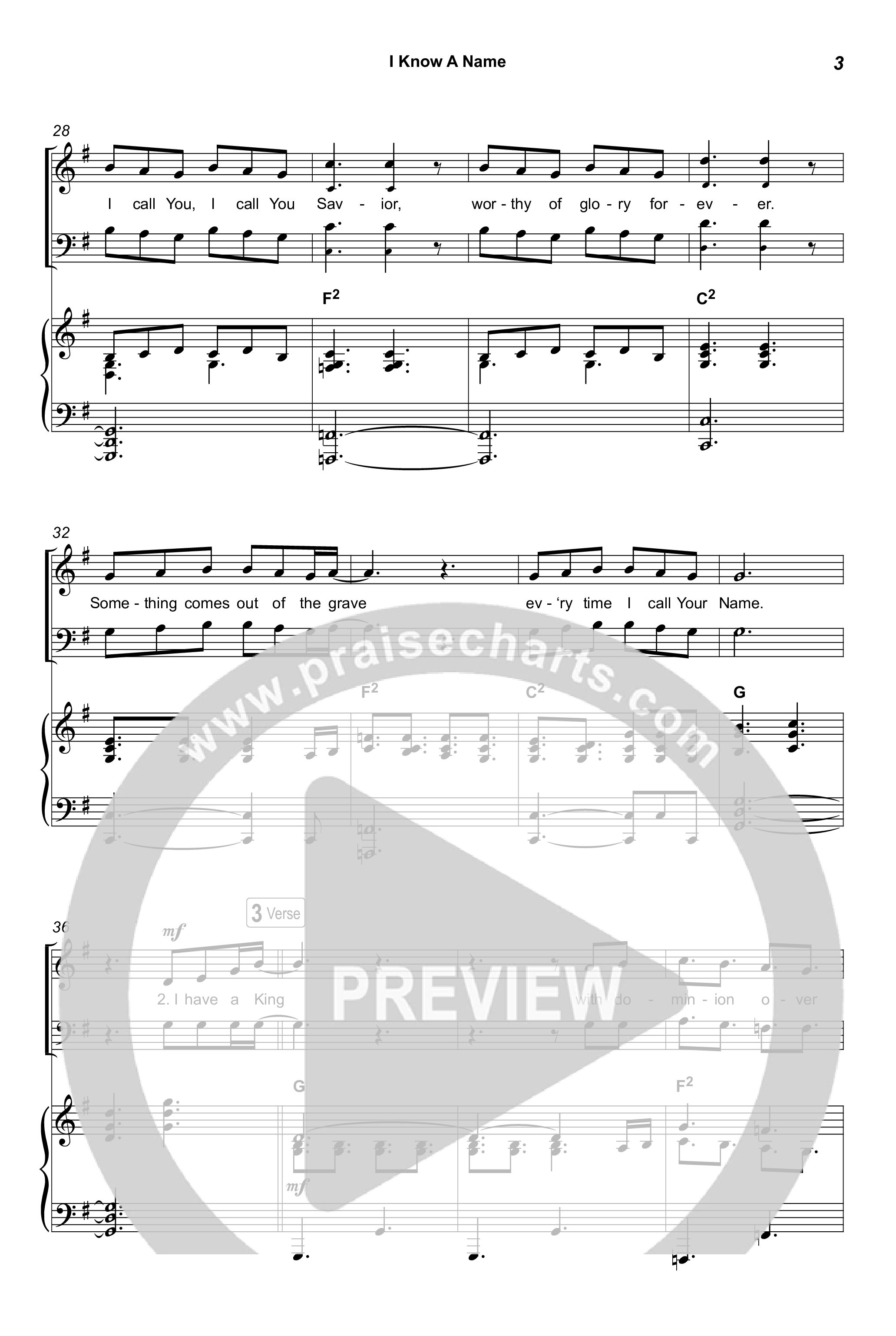 I Know A Name (Sing It Now) Octavo (SATB & Pno) (Elevation Worship / Chris Brown / Brandon Lake / Arr. Luke Gambill)