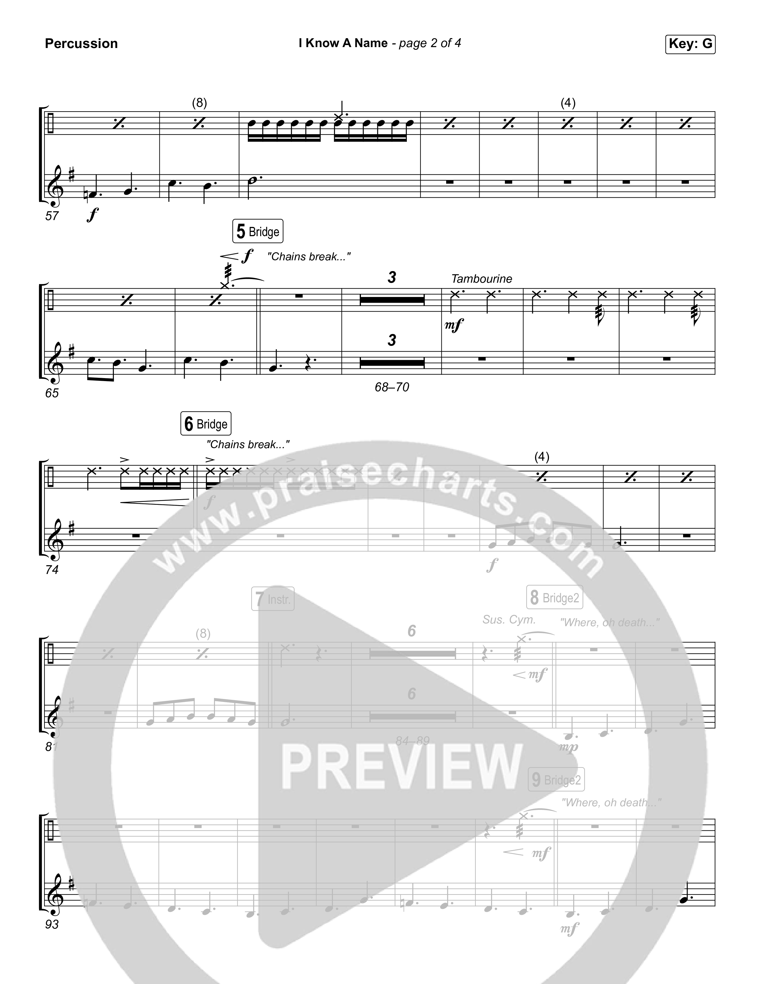 I Know A Name (Sing It Now) Percussion (Elevation Worship / Chris Brown / Brandon Lake / Arr. Luke Gambill)