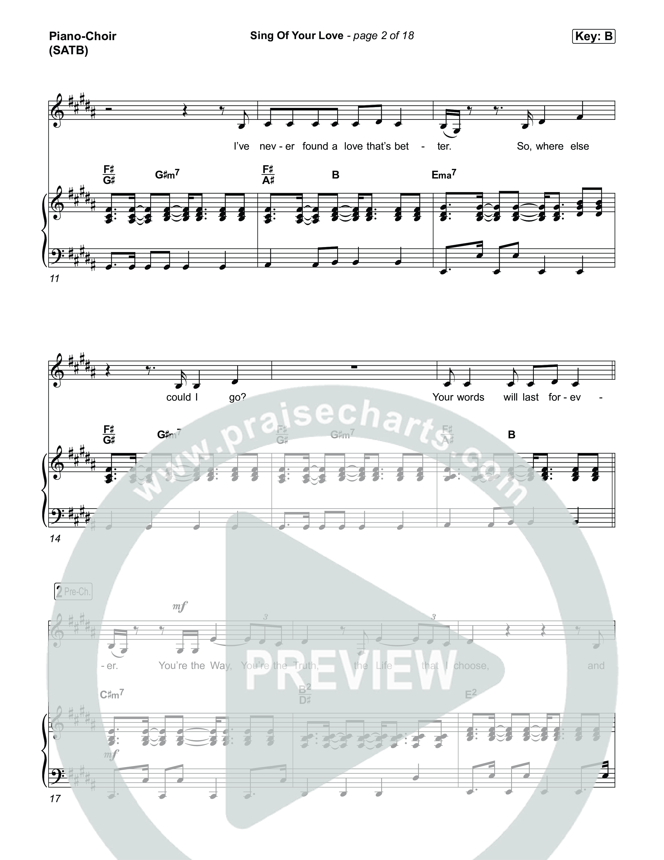 Sing Of Your Love Piano/Vocal Pack (ELEVATION RHYTHM / Joe L. Barnes)