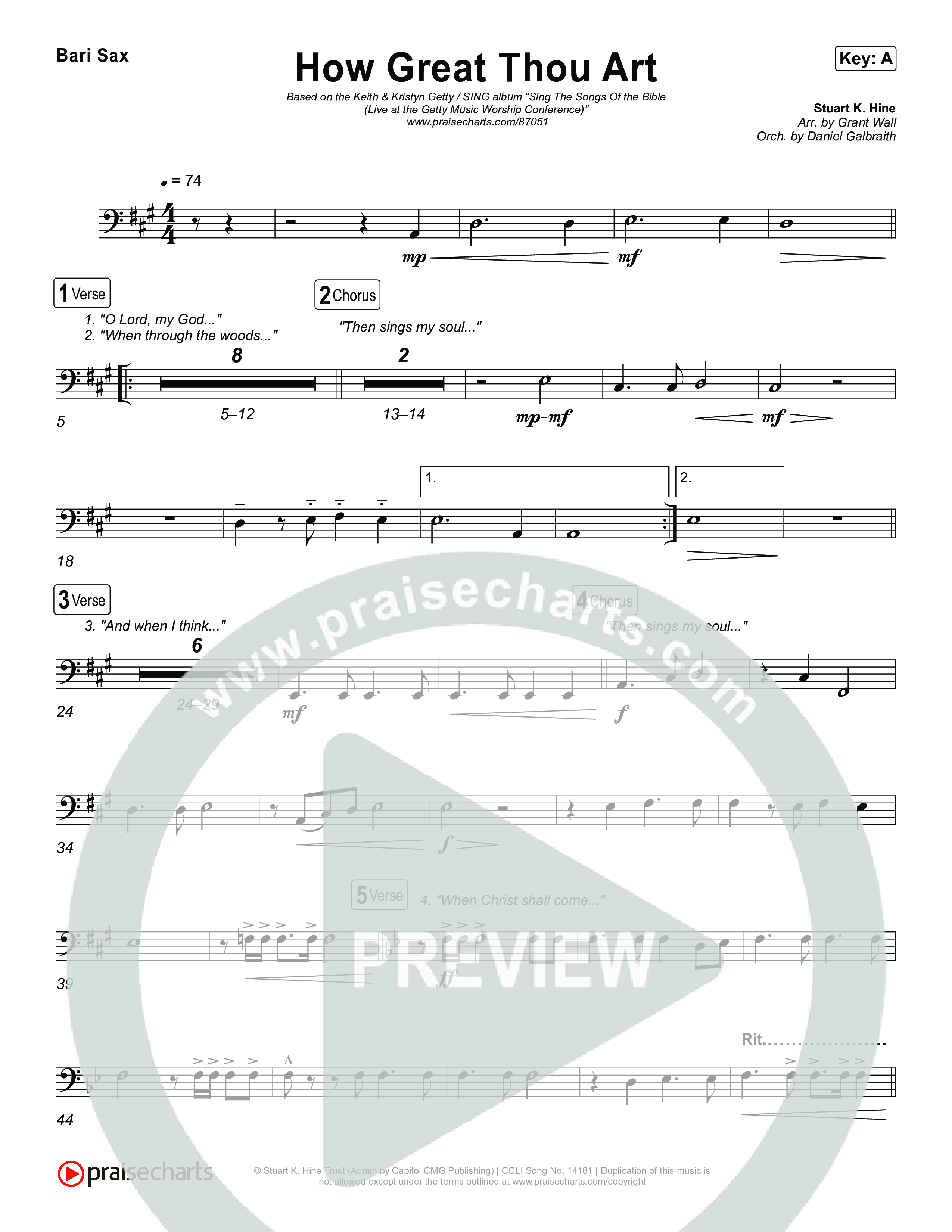 How Great Thou Art Bari Sax (Keith & Kristyn Getty / Sing!)