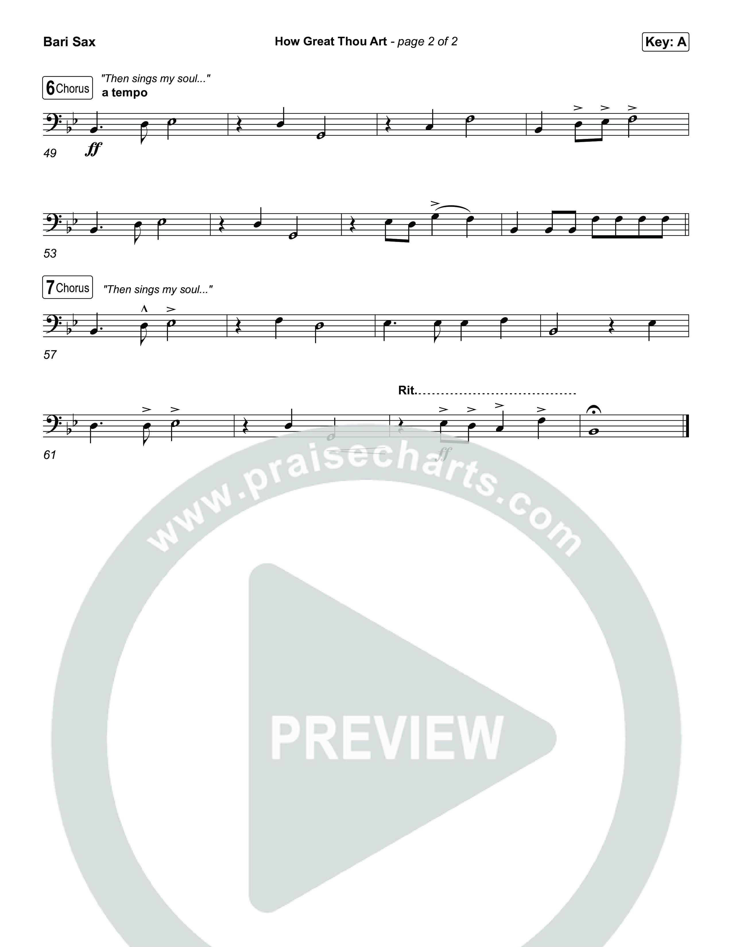 How Great Thou Art Bari Sax (Keith & Kristyn Getty / Sing!)