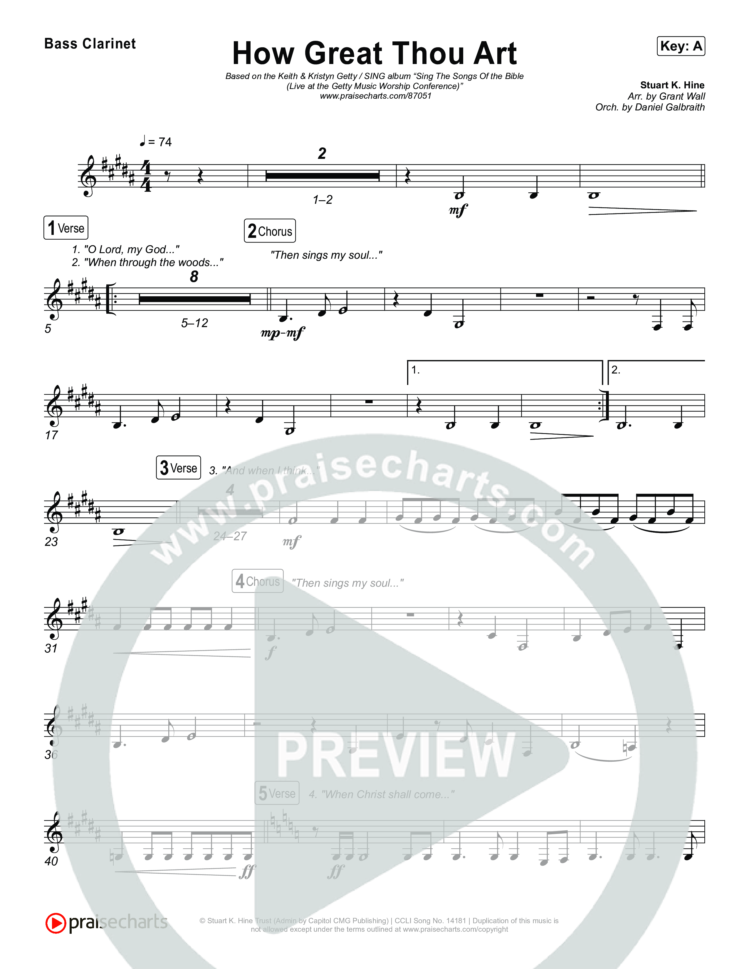 How Great Thou Art Clarinet 1,2 (Keith & Kristyn Getty / Sing!)