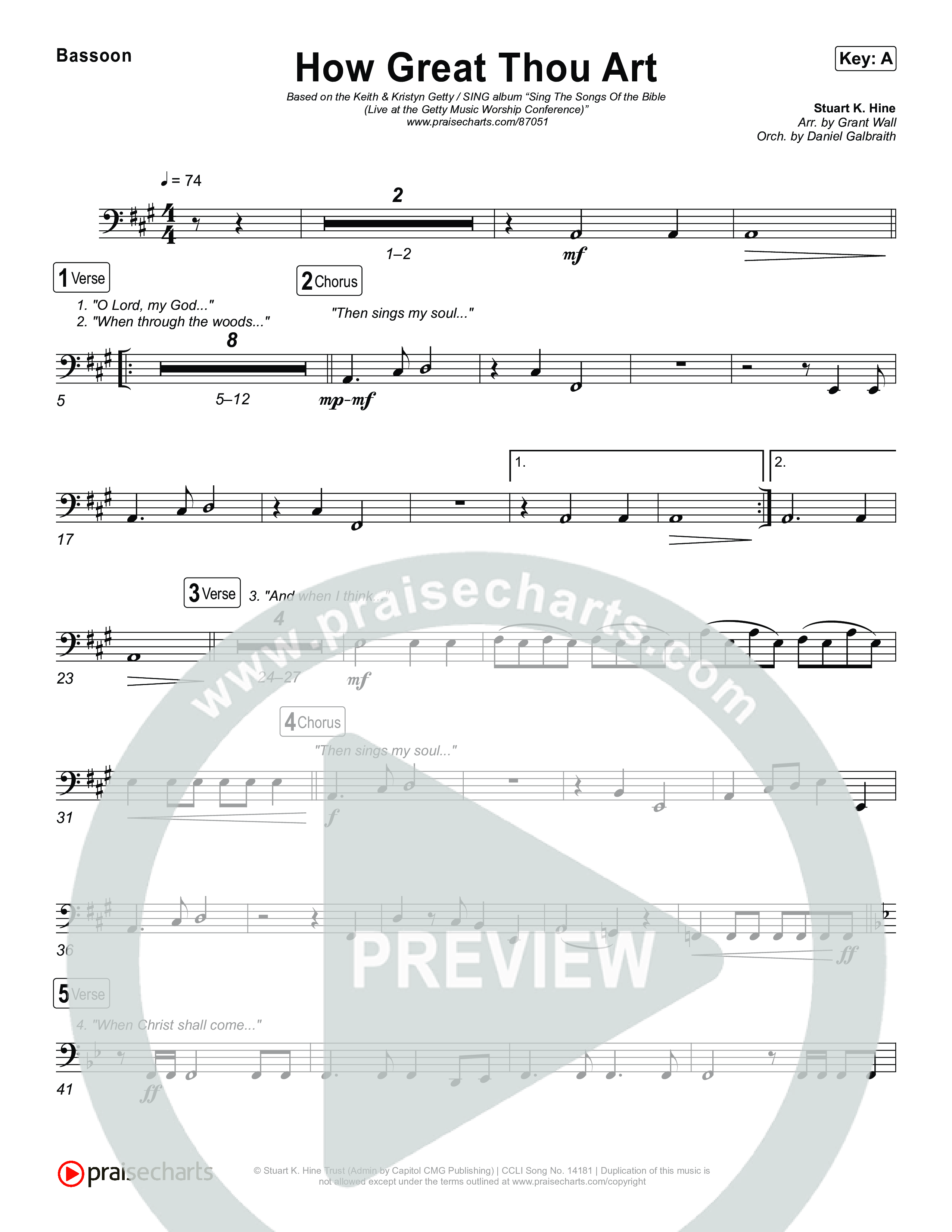 How Great Thou Art Bassoon (Keith & Kristyn Getty / Sing!)