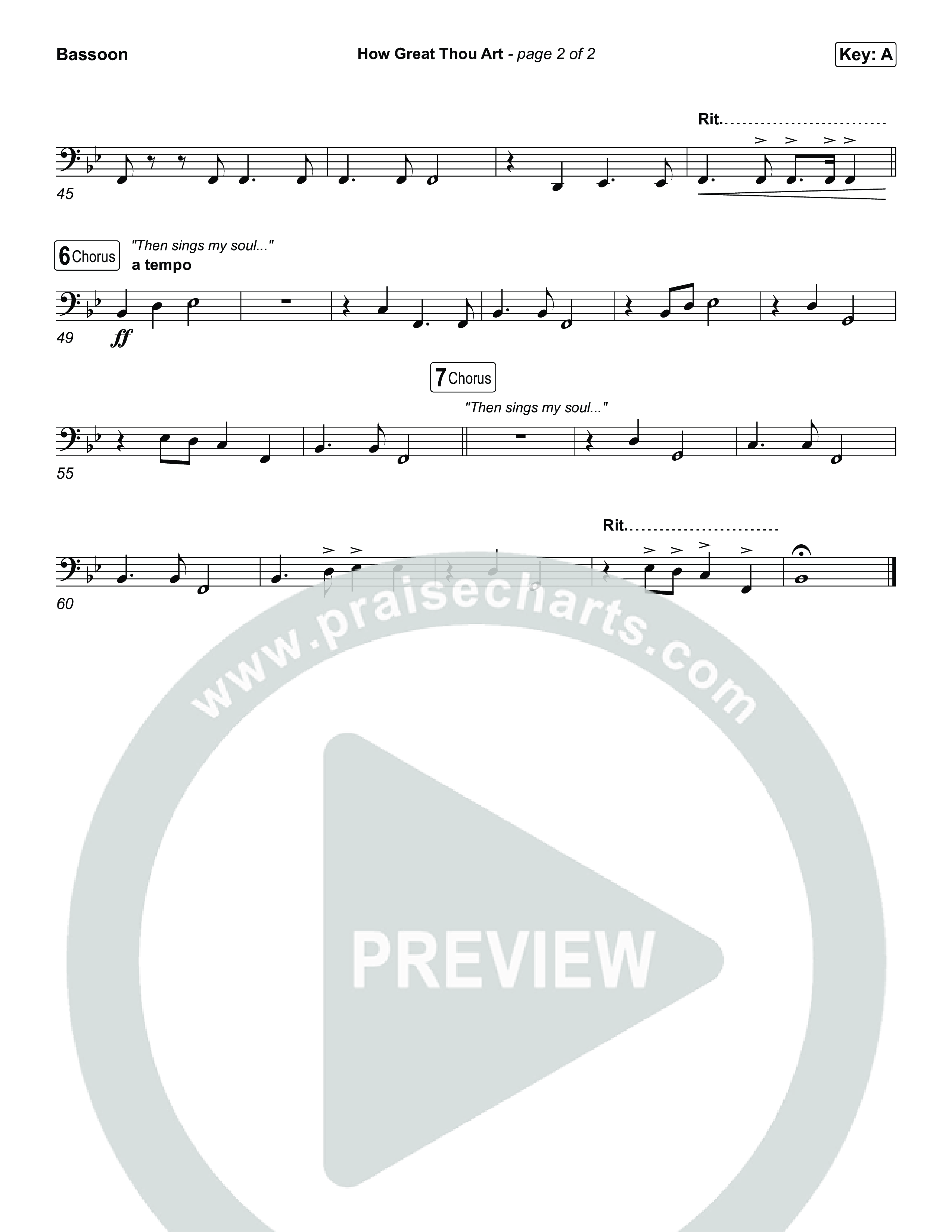 How Great Thou Art Bassoon (Keith & Kristyn Getty / Sing!)