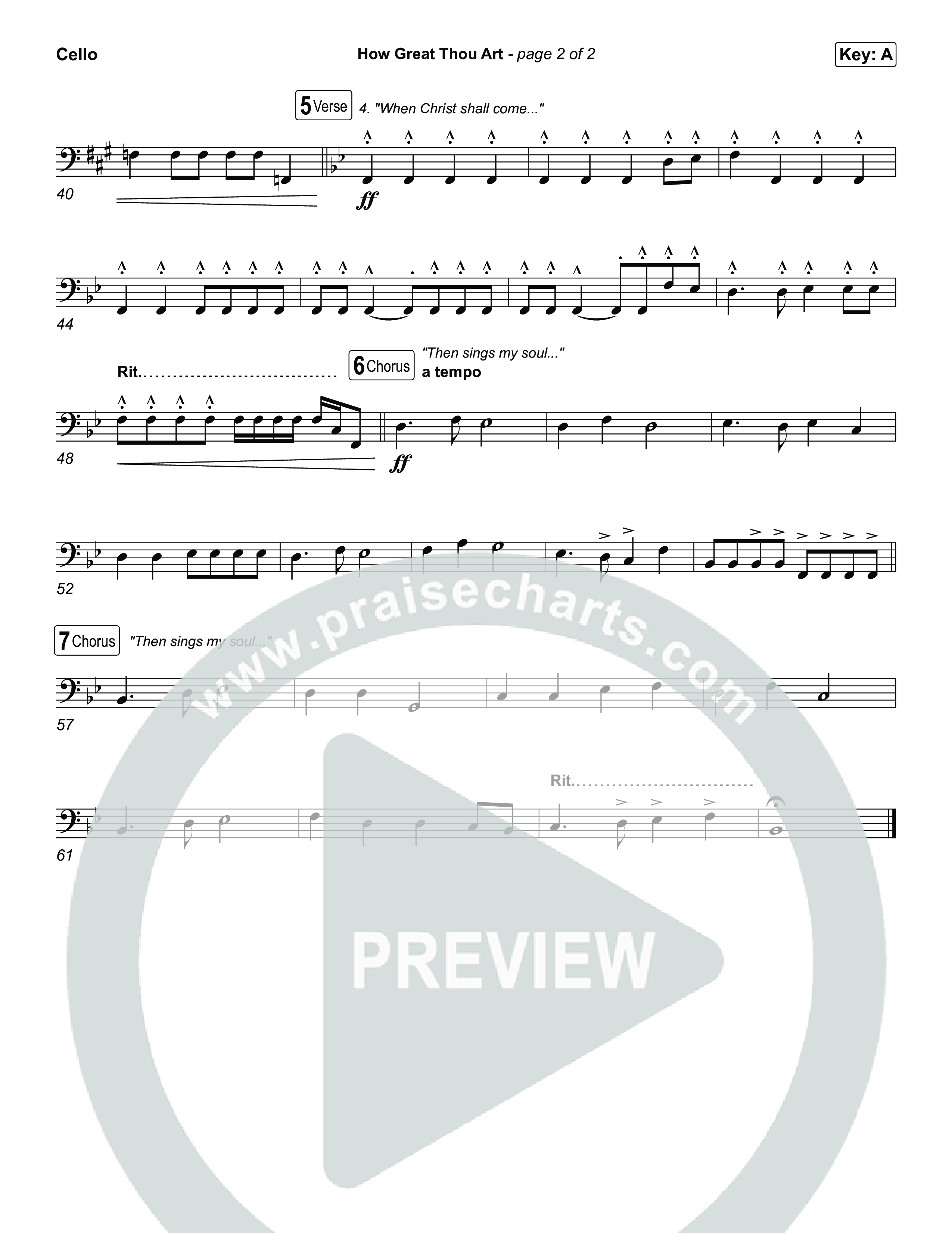 How Great Thou Art Cello (Keith & Kristyn Getty / Sing!)