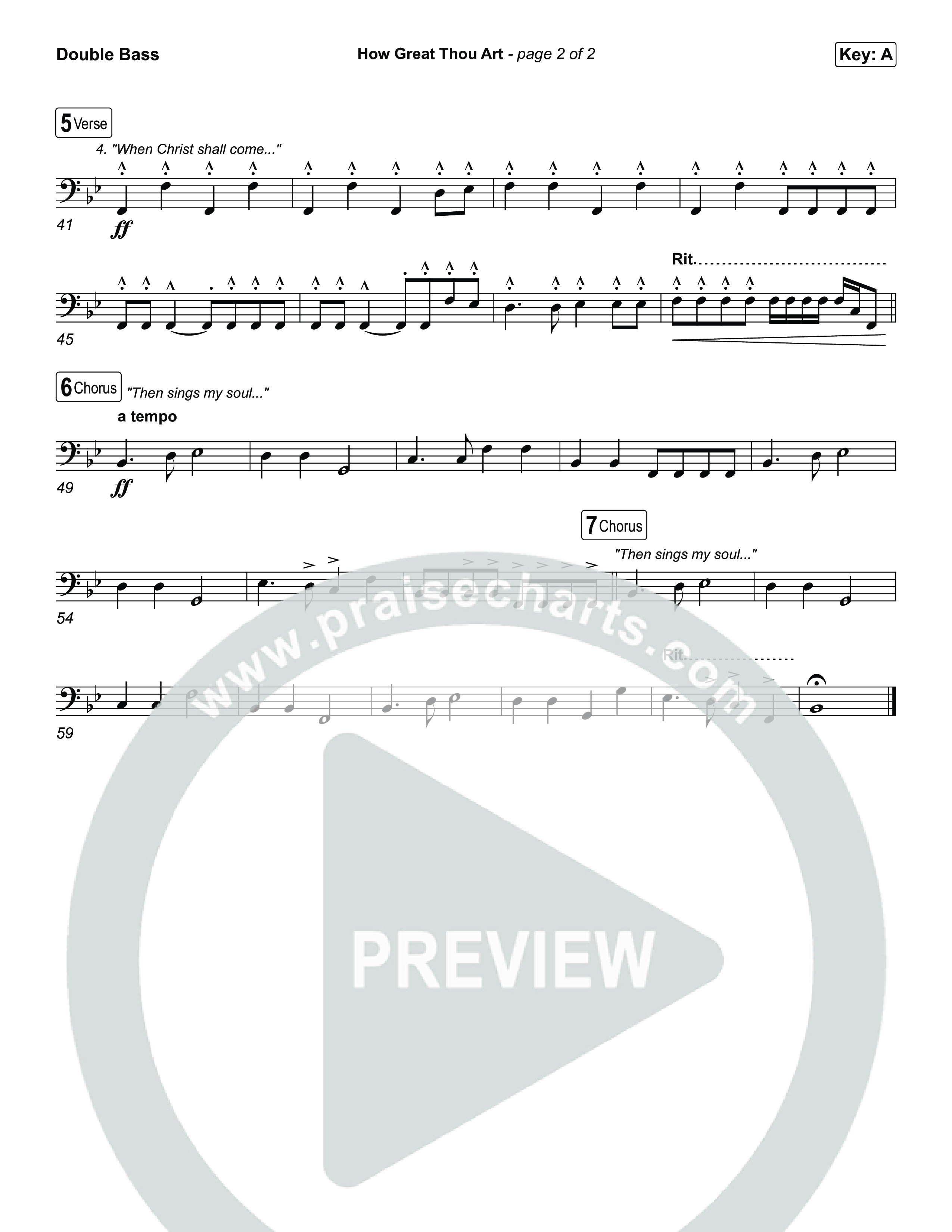 How Great Thou Art String Bass (Keith & Kristyn Getty / Sing!)