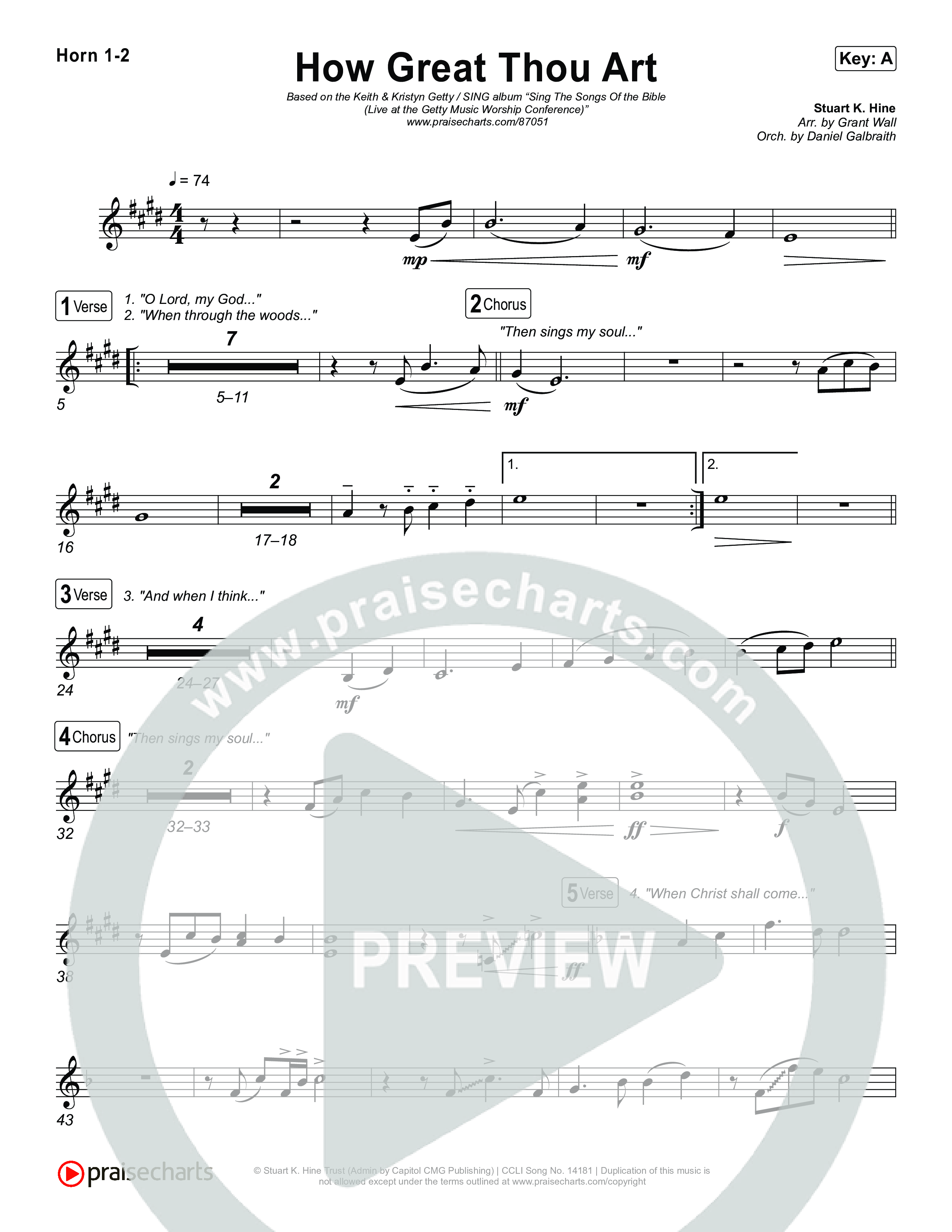 How Great Thou Art French Horn 1,2 (Keith & Kristyn Getty / Sing!)