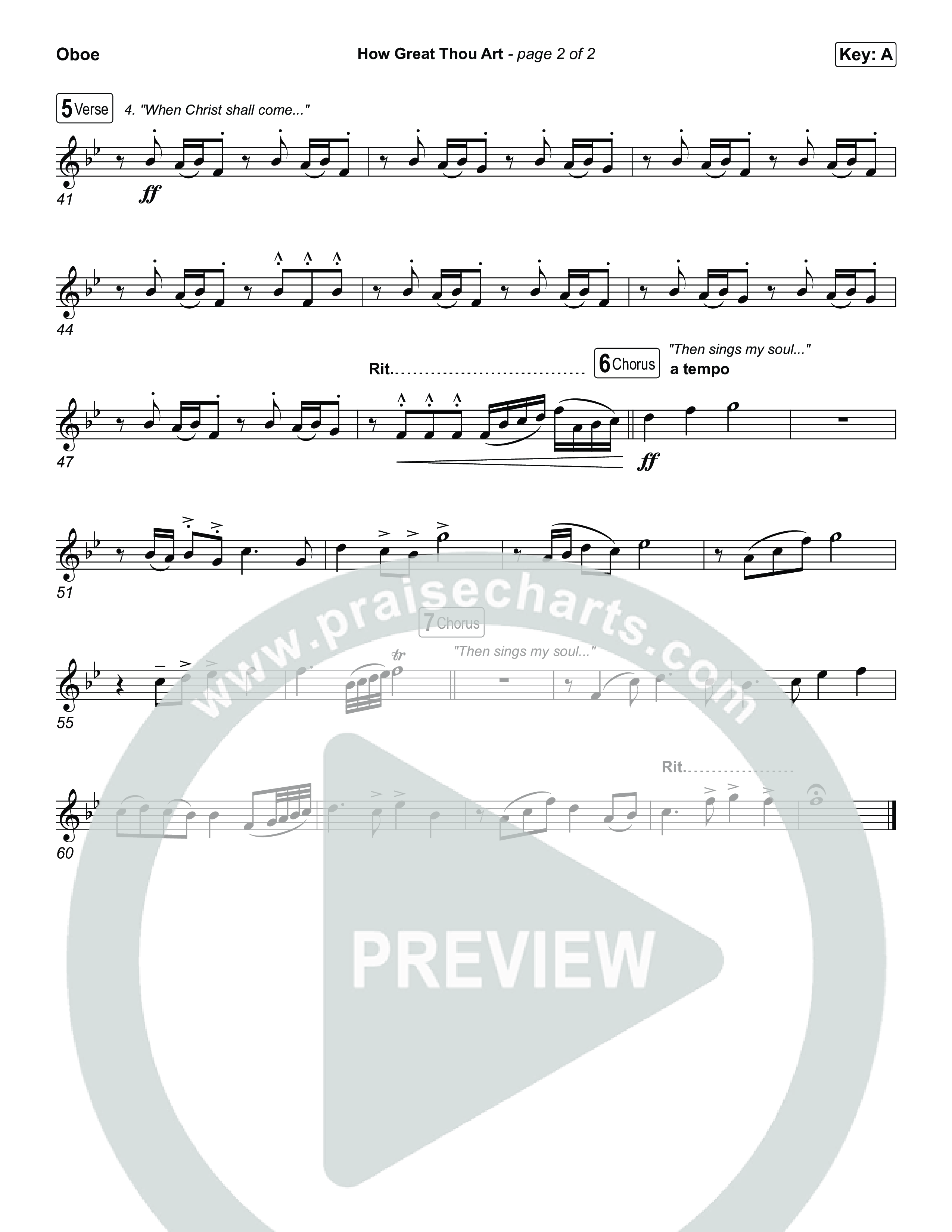 How Great Thou Art Oboe (Keith & Kristyn Getty / Sing!)