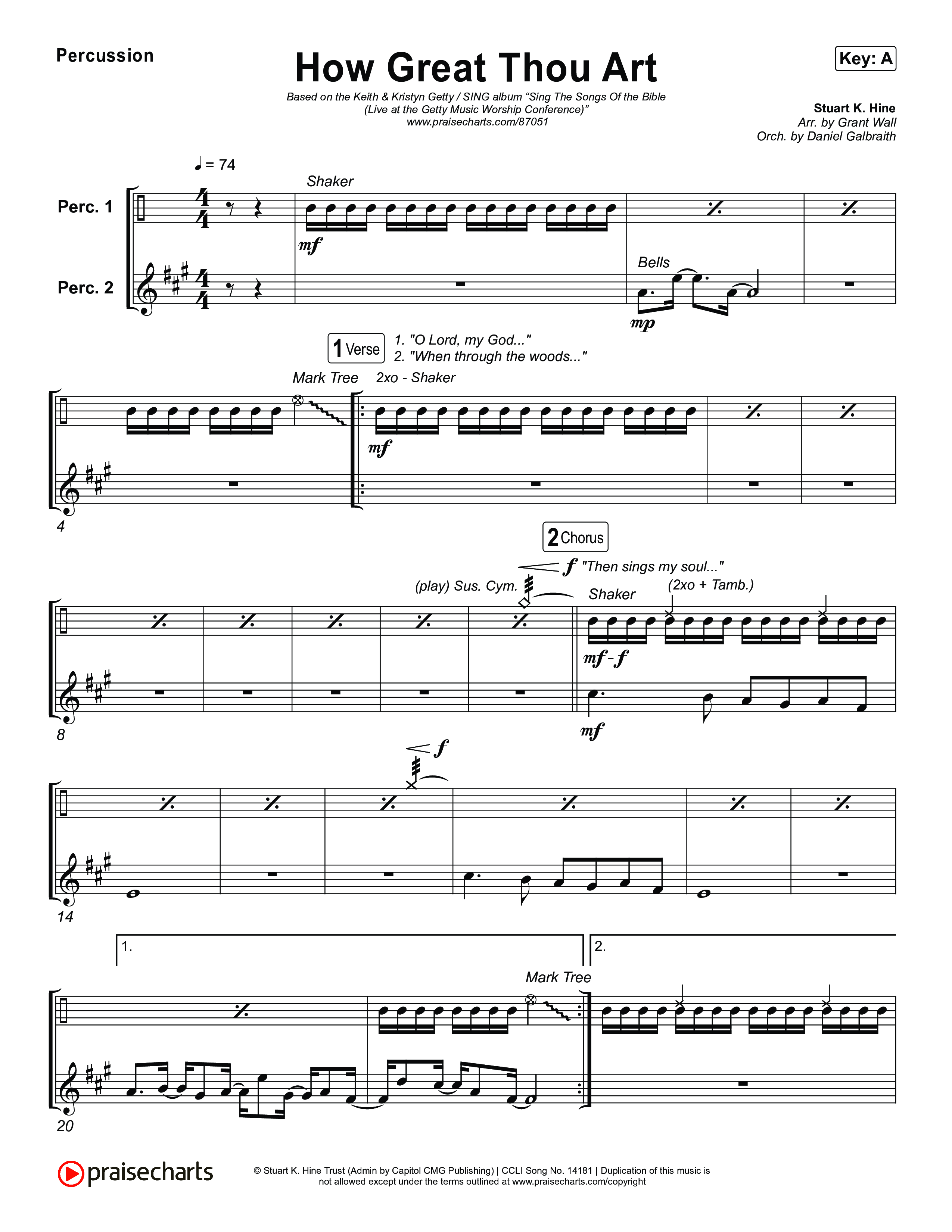 How Great Thou Art Percussion (Keith & Kristyn Getty / Sing!)