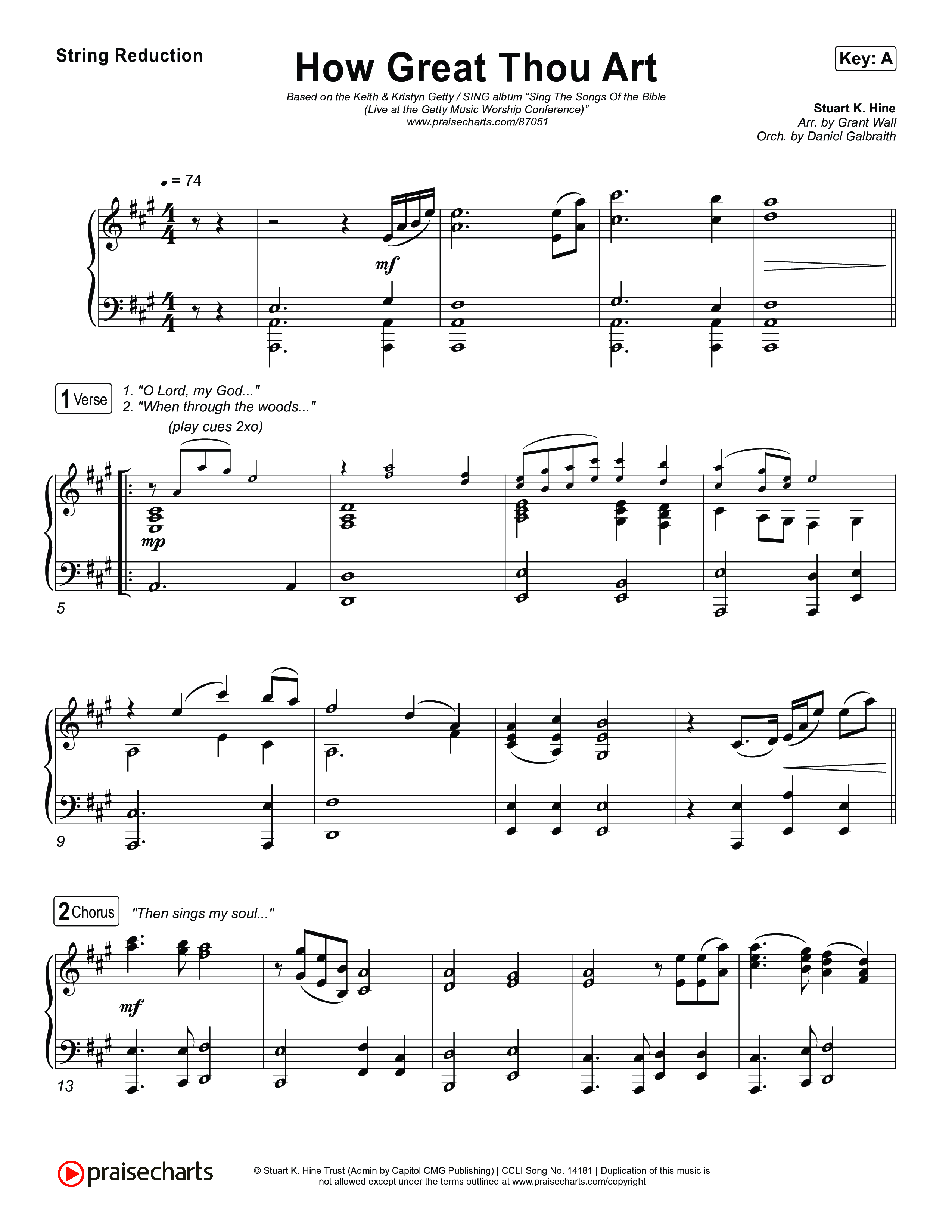 How Great Thou Art String Reduction (Keith & Kristyn Getty / Sing!)