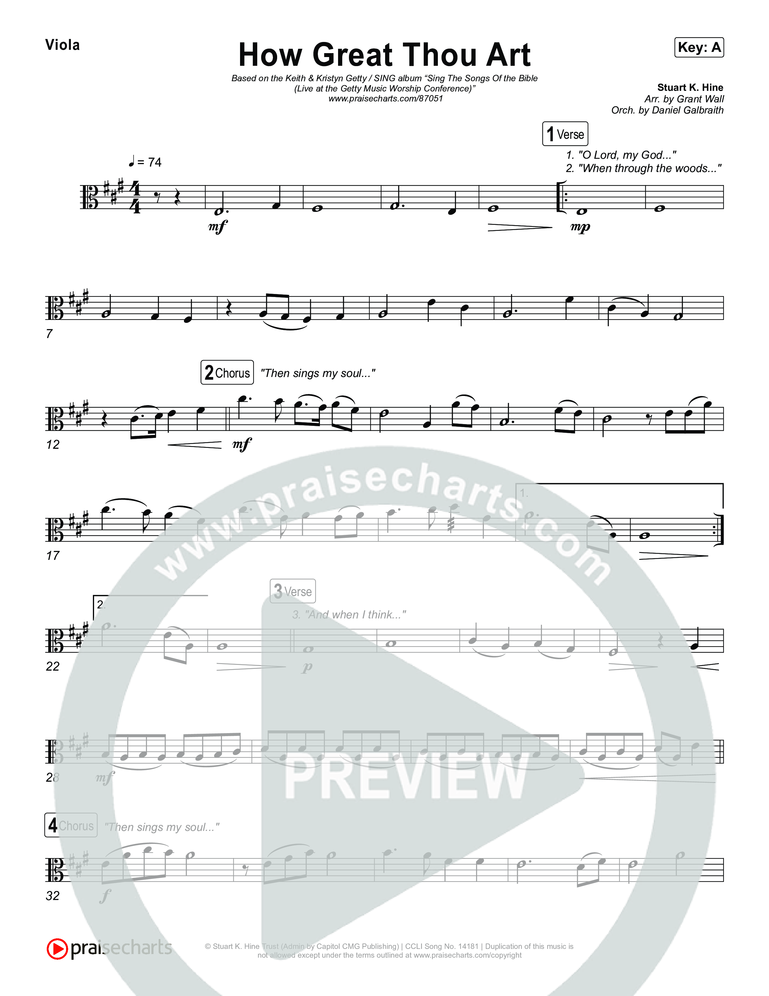 How Great Thou Art Viola (Keith & Kristyn Getty / Sing!)