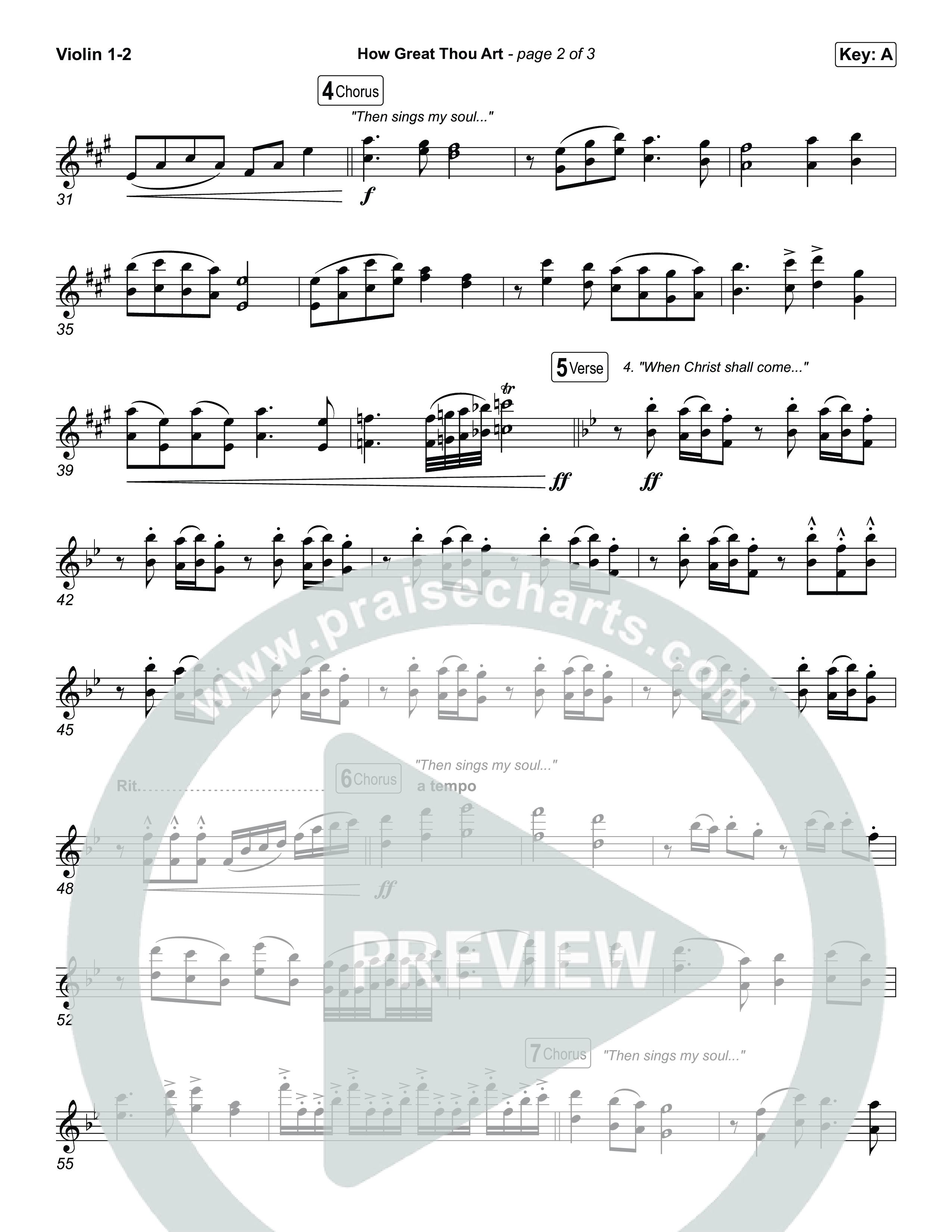 How Great Thou Art Violin 1,2 (Keith & Kristyn Getty / Sing!)