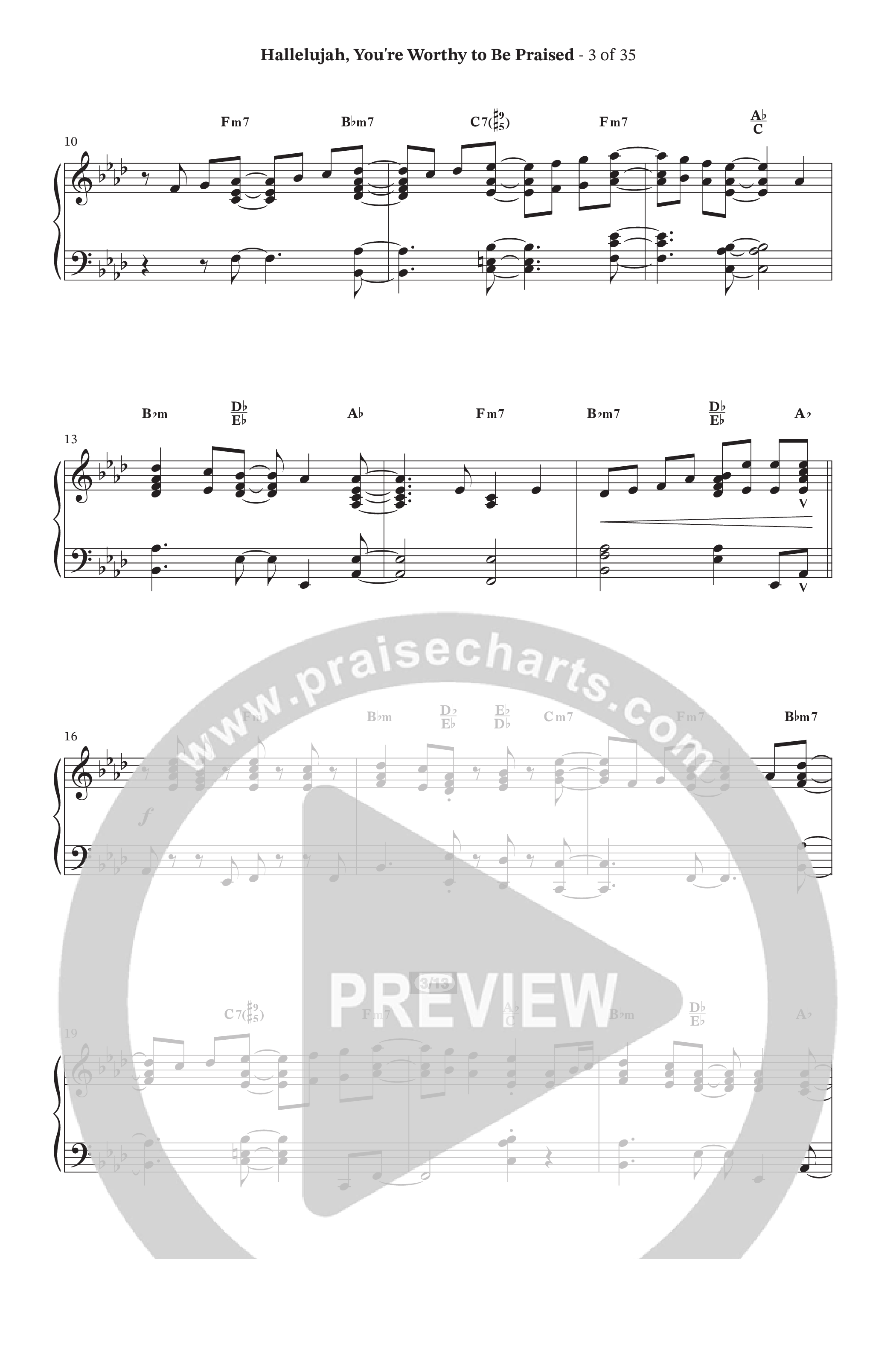 Hallelujah You're Worthy To Be Praised (Choral Anthem SATB) Octavo (SATB & Pno) (The Brooklyn Tabernacle Choir / Arr. Carol Cymbala / Orch. Jason Michael Webb)