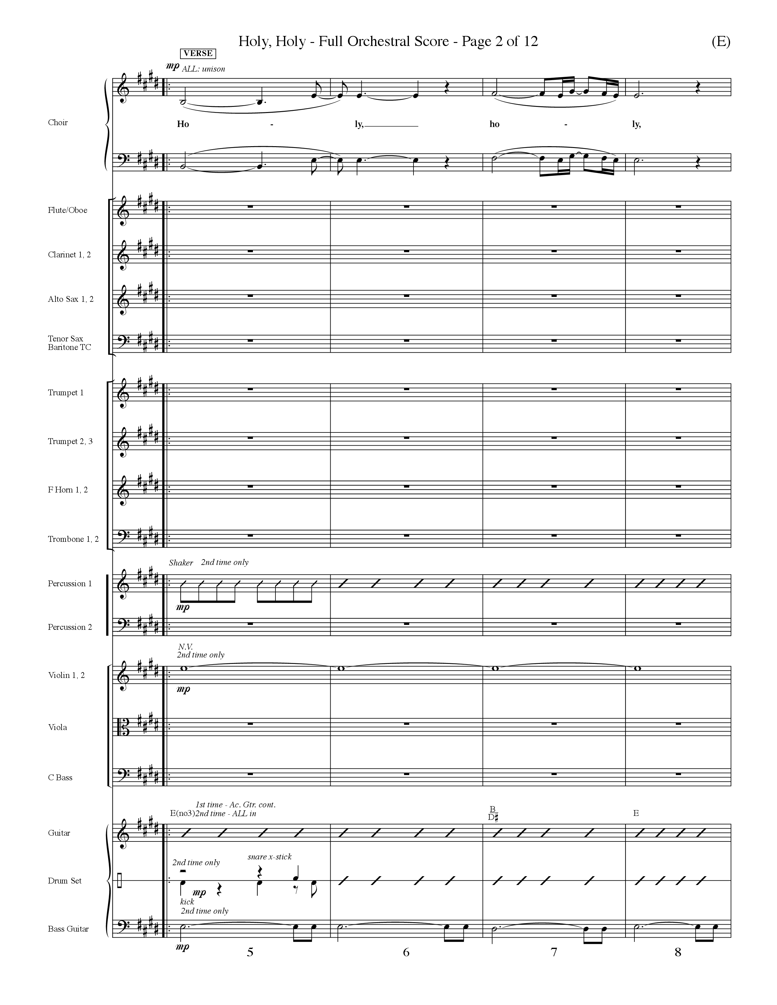 Holy Holy (Choral Anthem SATB) Conductor's Score (Word Music Choral / Arr. Dave Williamson)