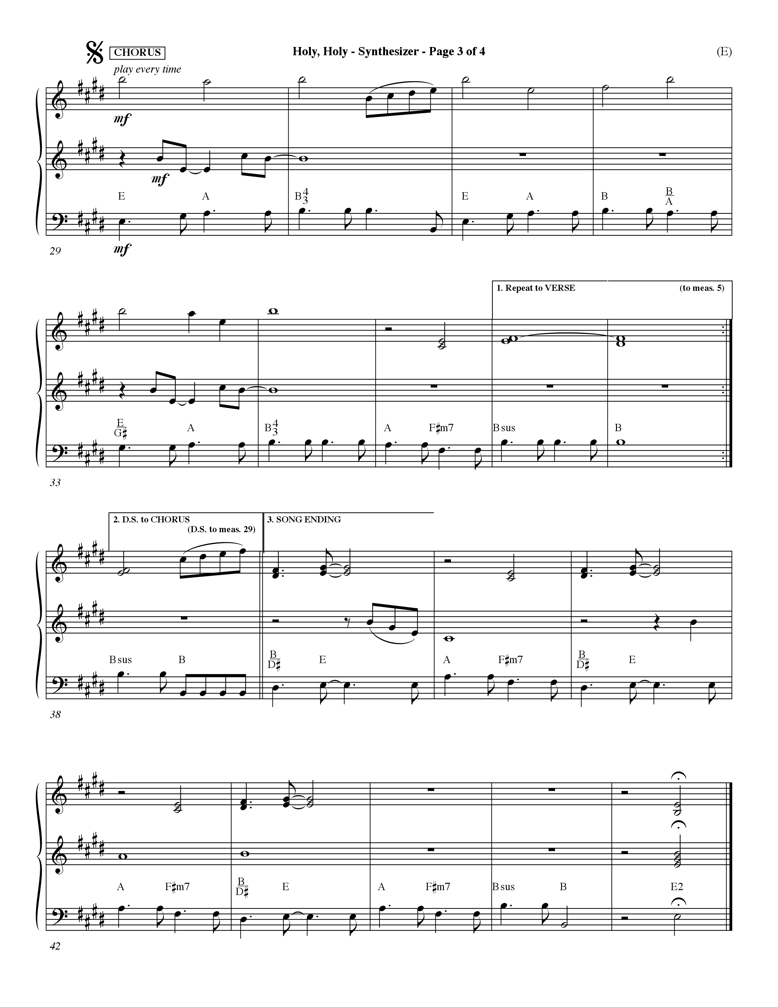 Holy Holy (Choral Anthem SATB) Synth (Word Music Choral / Arr. Dave Williamson)