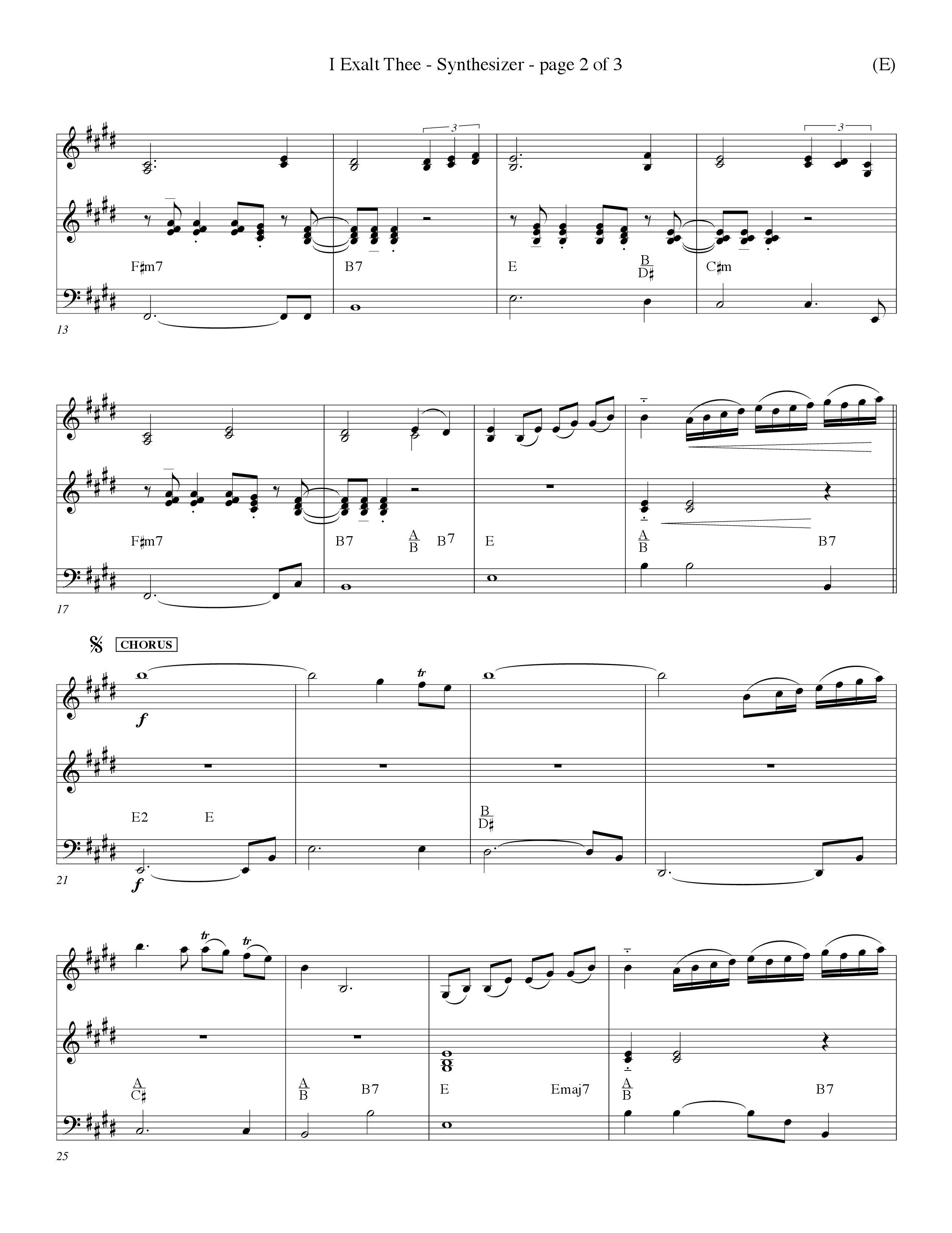 I Exalt Thee (Choral Anthem SATB) Synth (Word Music Choral / Orch. Billy Payne)