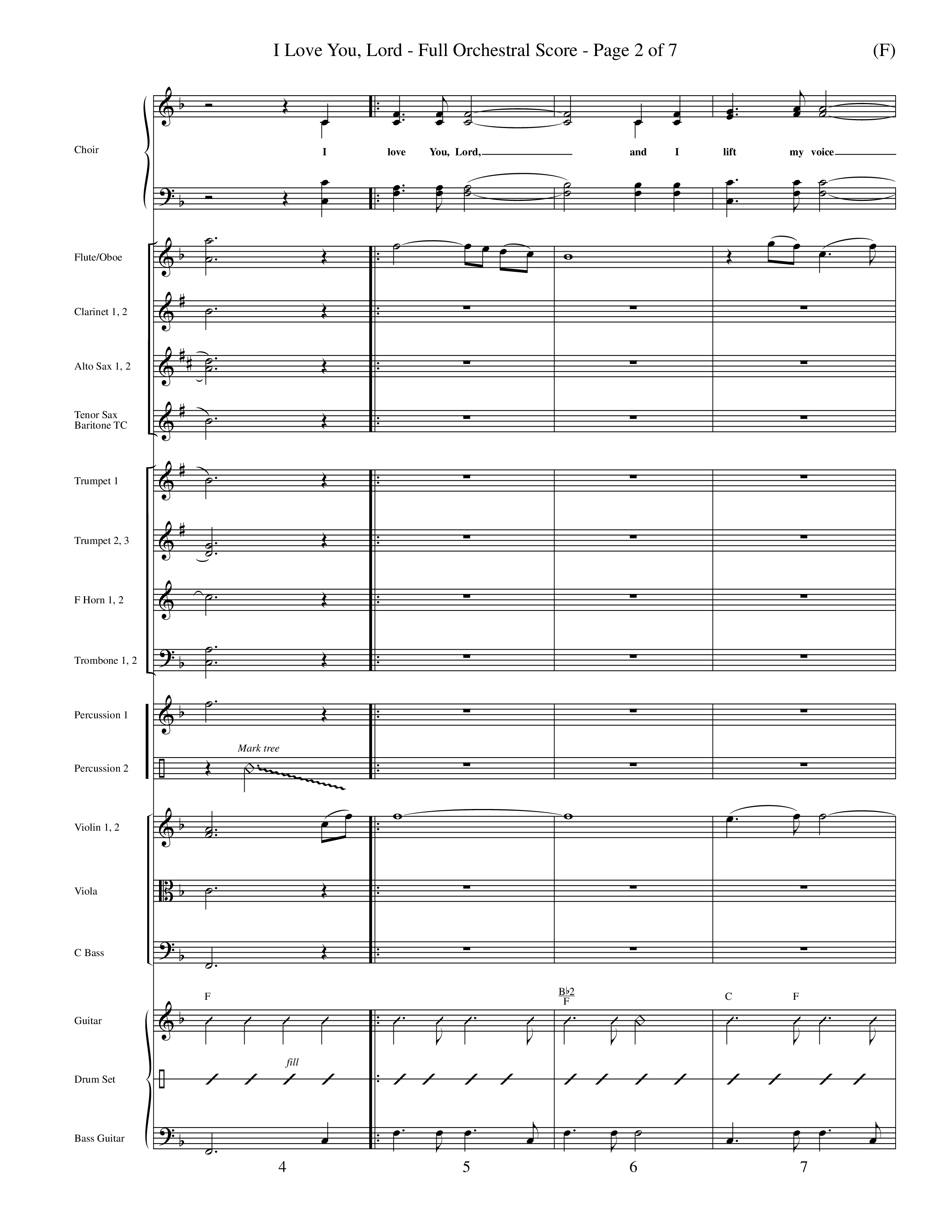 I Love You Lord (Choral Anthem SATB) Orchestration (Word Music Choral / Orch. Douglas Holck / Orch. Andrew High)