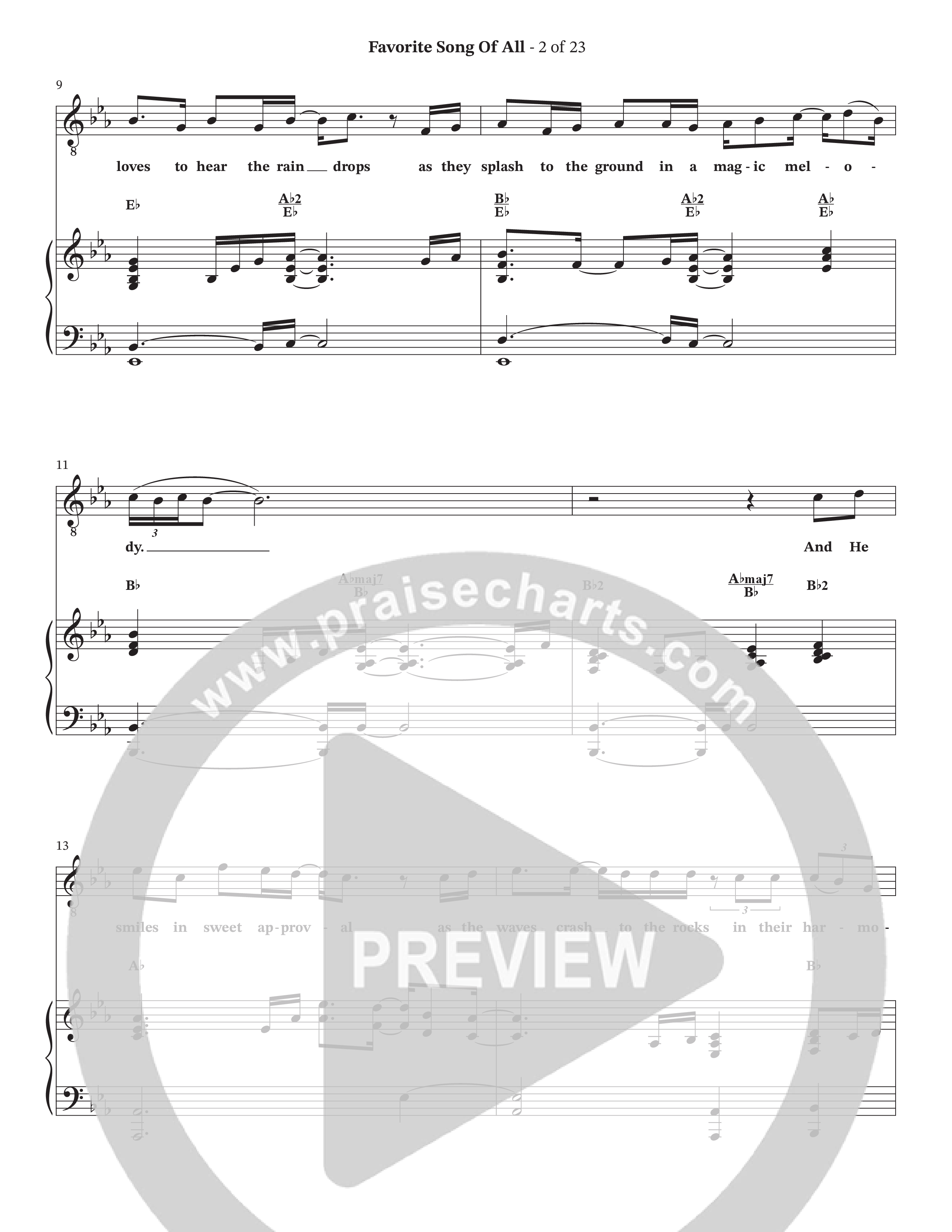 Favorite Song Of All (Choral Anthem SATB) Anthem (SATB/Piano) (The Brooklyn Tabernacle Choir / Arr. Carol Cymbala / Orch. David Hamilton)