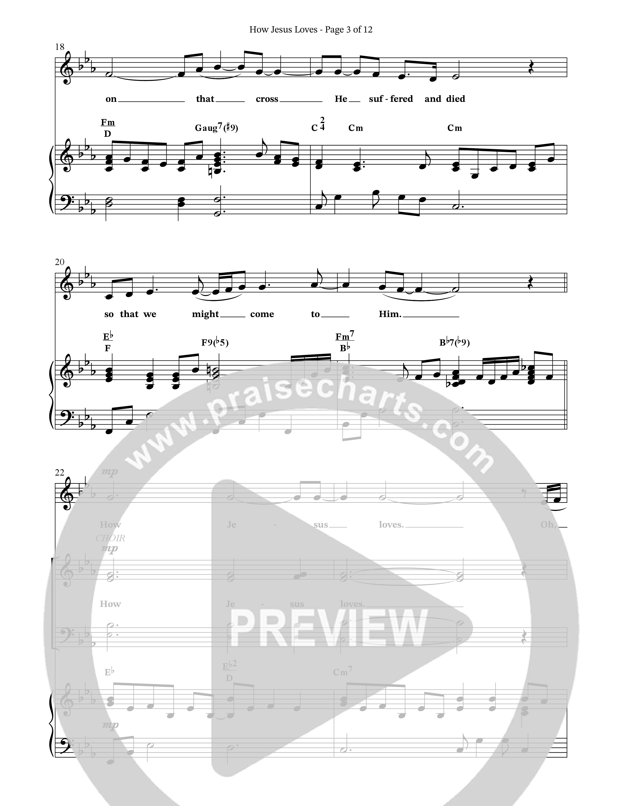 How Jesus Loves (Choral Anthem SATB) Octavo (SATB & Pno) (The Brooklyn Tabernacle Choir / TaRanda Greene / Arr. Carol Cymbala / Orch. J. Daniel Smith)