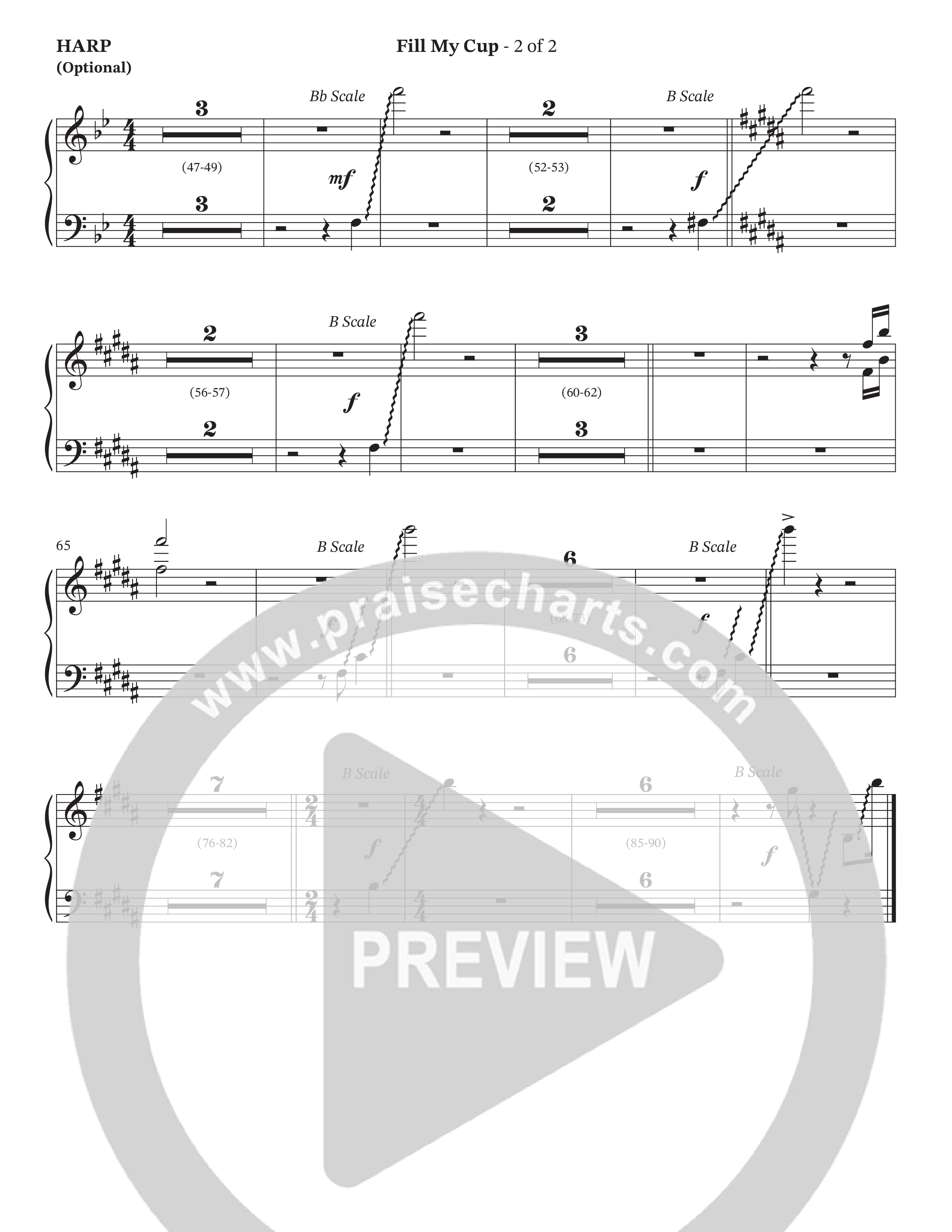 Fill My Cup (Choral Anthem SATB) Harp (The Brooklyn Tabernacle Choir / Arr. Carol Cymbala / Orch. J. Daniel Smith)