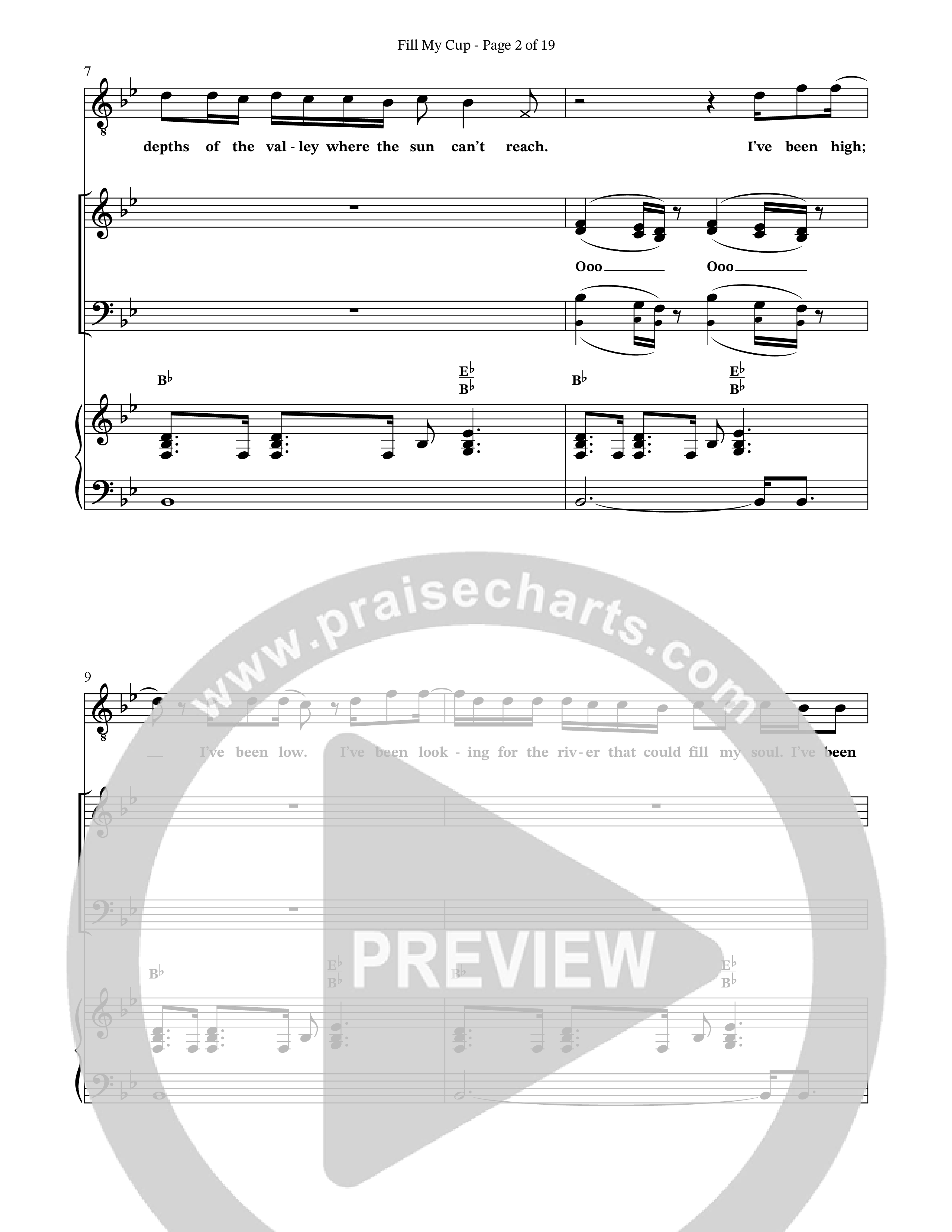 Fill My Cup (Choral Anthem SATB) Octavo (SATB & Pno) (The Brooklyn Tabernacle Choir / Arr. Carol Cymbala / Orch. J. Daniel Smith)