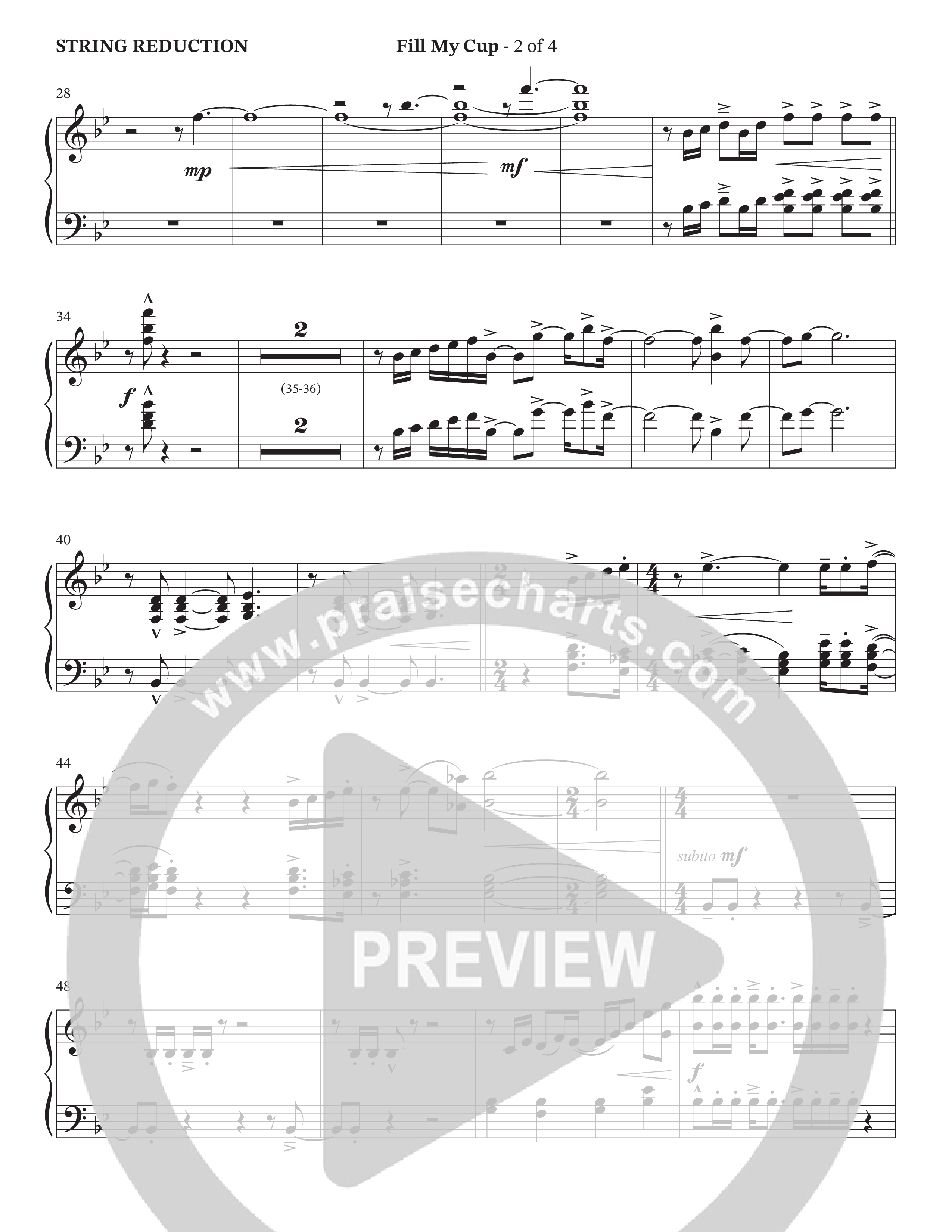Fill My Cup (Choral Anthem SATB) String Reduction (The Brooklyn Tabernacle Choir / Arr. Carol Cymbala / Orch. J. Daniel Smith)