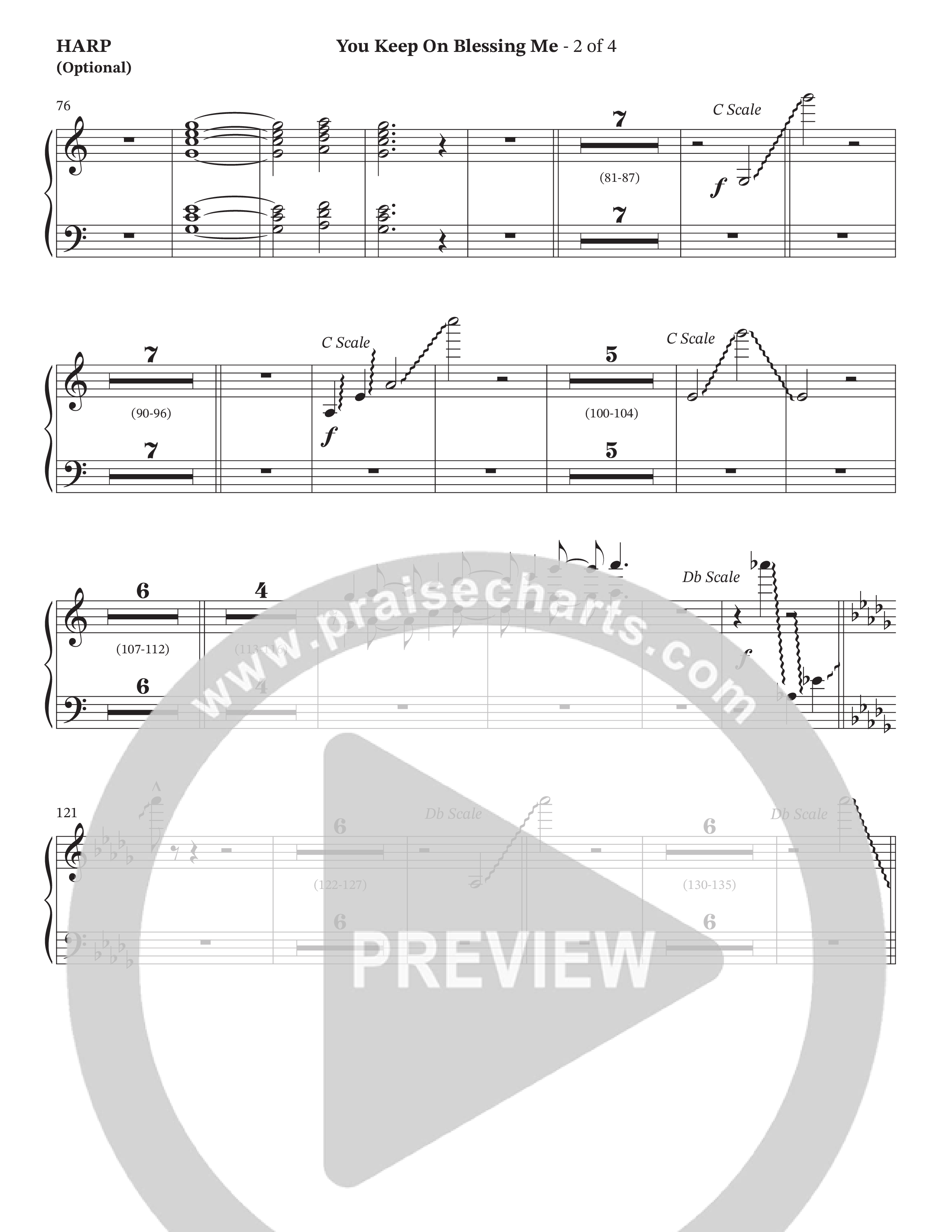 You Keep On Blessing Me (Choral Anthem SATB) Harp (The Brooklyn Tabernacle Choir / Arr. Carol Cymbala / Orch. J. Daniel Smith)