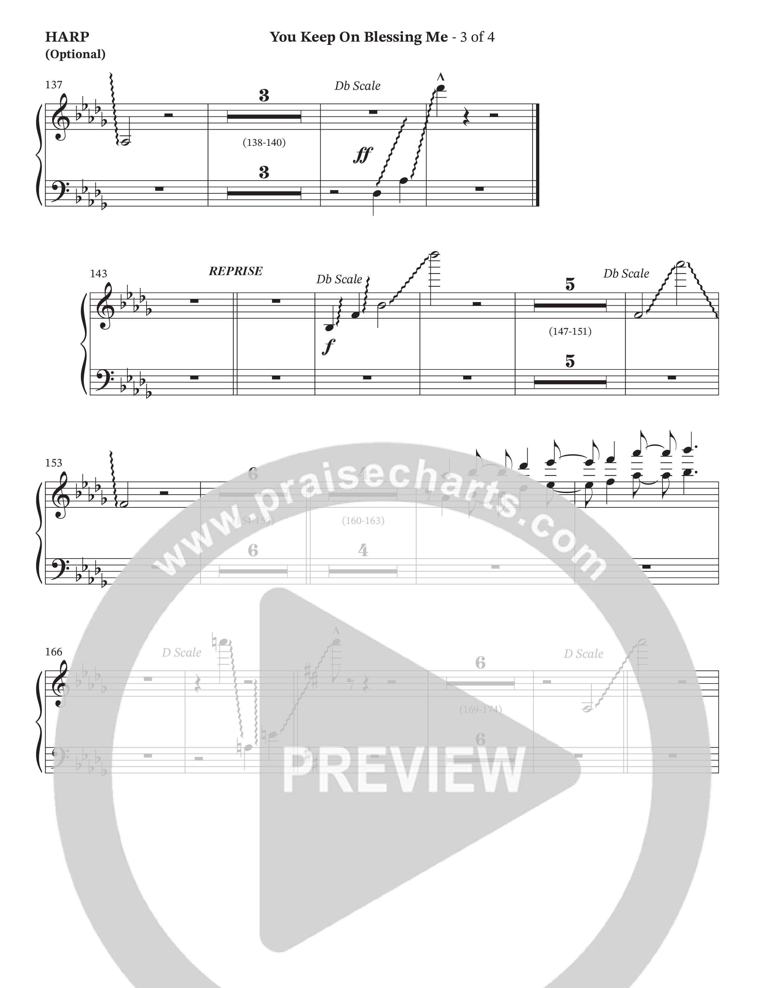 You Keep On Blessing Me (Choral Anthem SATB) Harp (The Brooklyn Tabernacle Choir / Arr. Carol Cymbala / Orch. J. Daniel Smith)