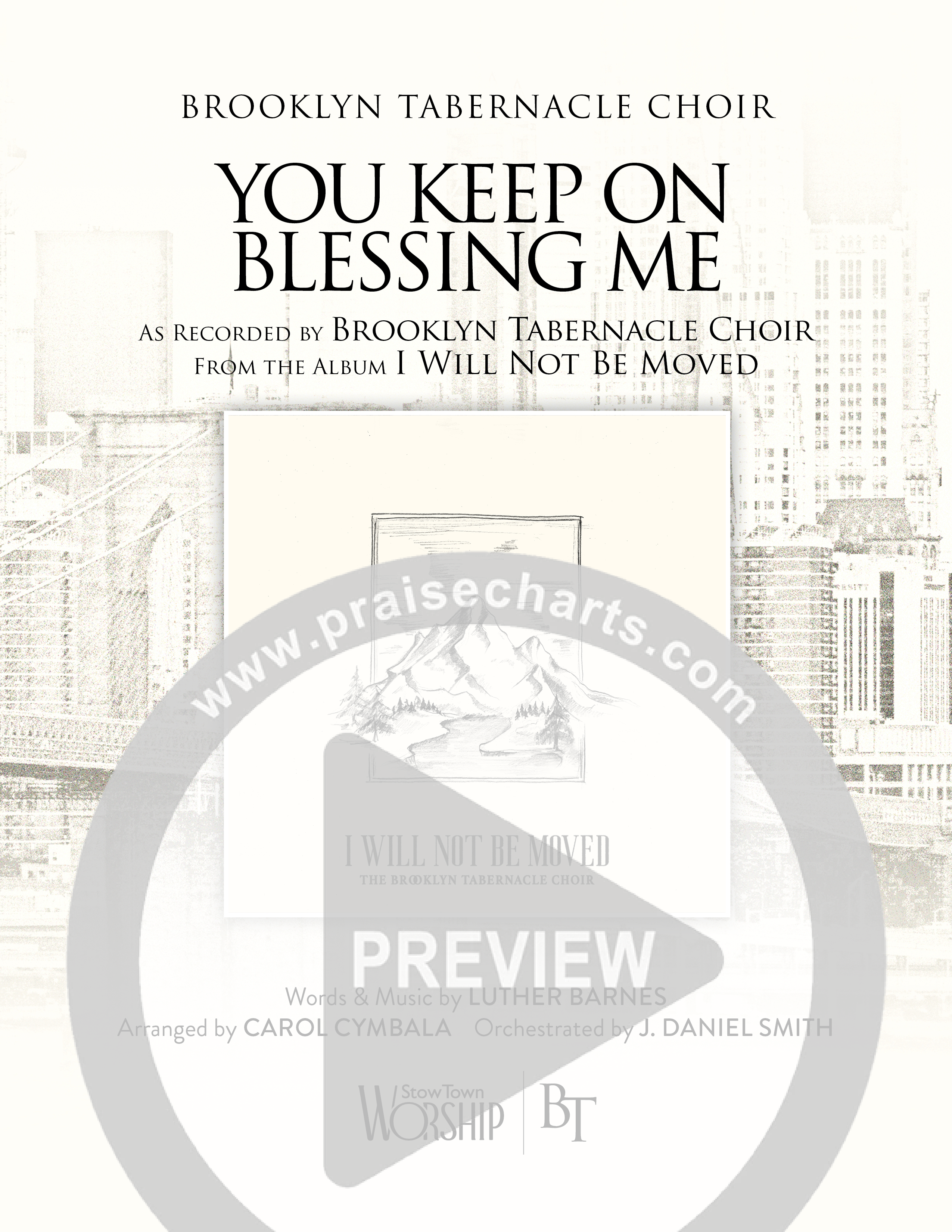 You Keep On Blessing Me (Choral Anthem SATB) Octavo Cover Sheet (The Brooklyn Tabernacle Choir / Arr. Carol Cymbala / Orch. J. Daniel Smith)