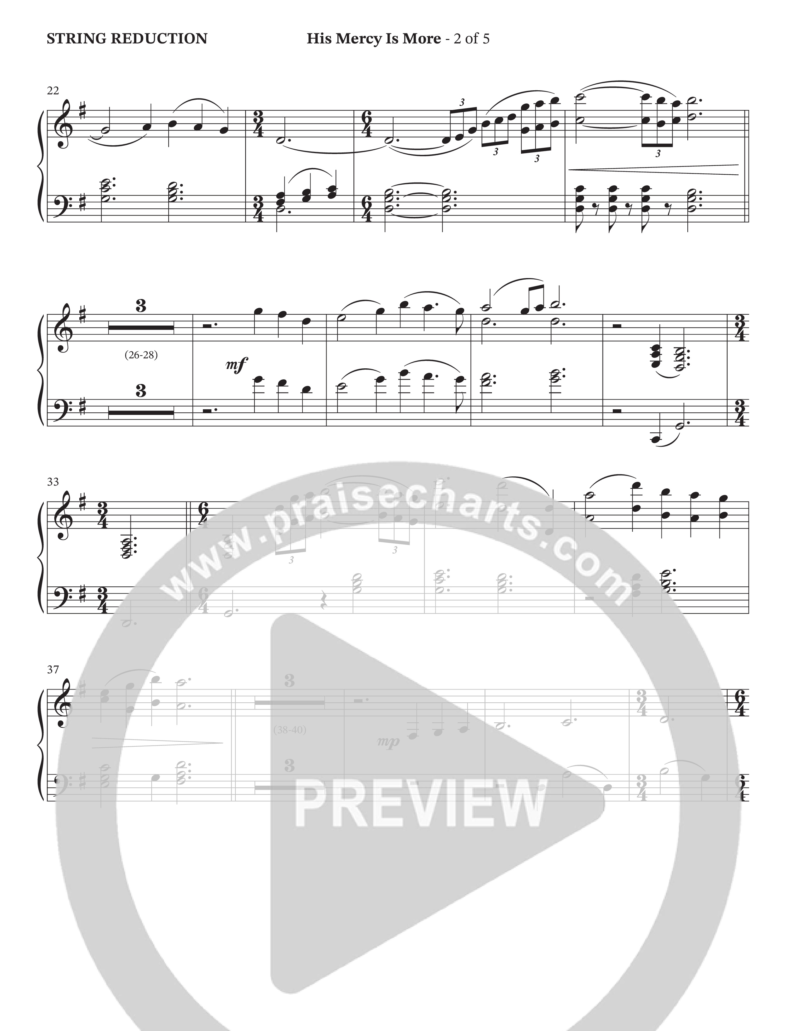 His Mercy Is More (Choral Anthem SATB) String Reduction (The Brooklyn Tabernacle Choir / Arr. Carol Cymbala / Orch. J. Daniel Smith)