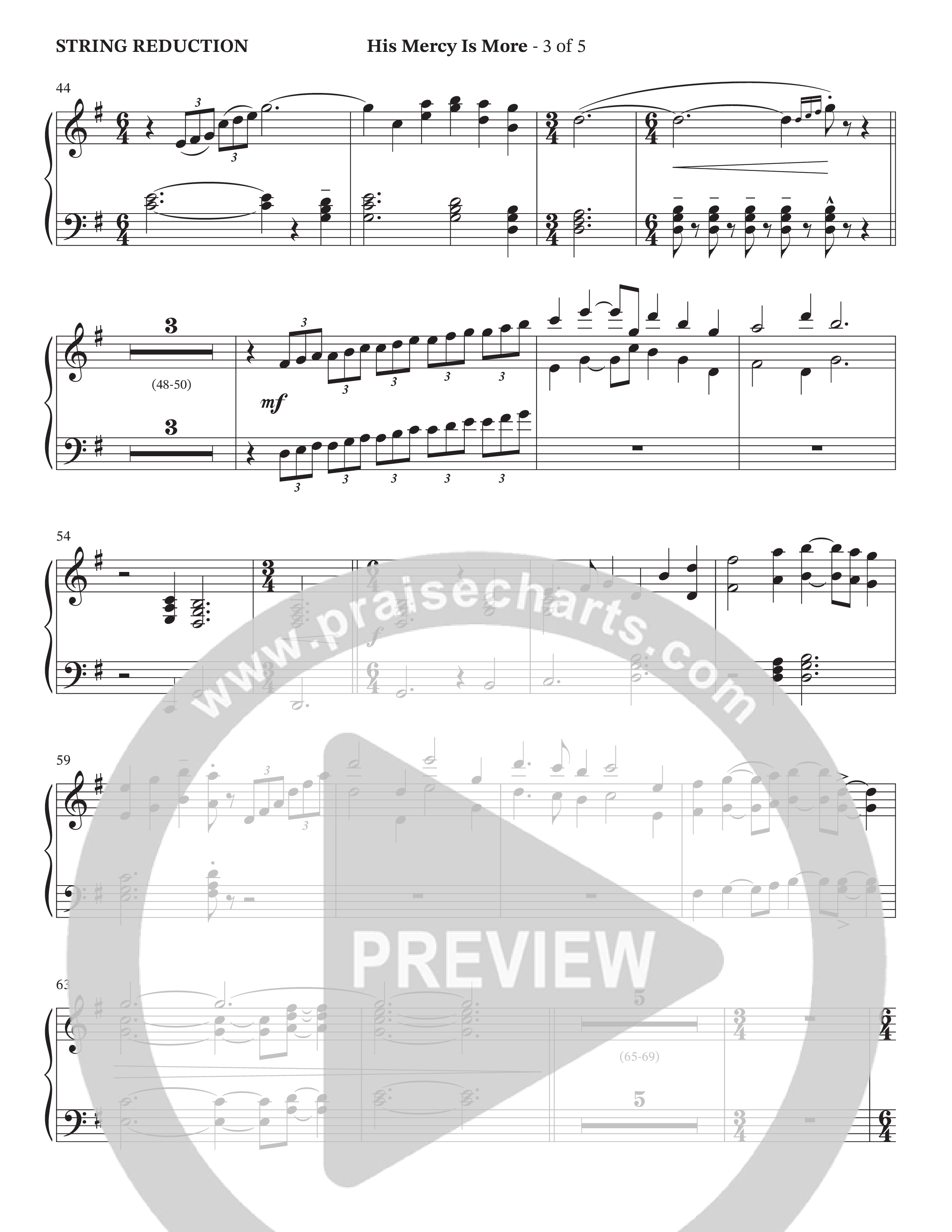 His Mercy Is More (Choral Anthem SATB) String Reduction (The Brooklyn Tabernacle Choir / Arr. Carol Cymbala / Orch. J. Daniel Smith)