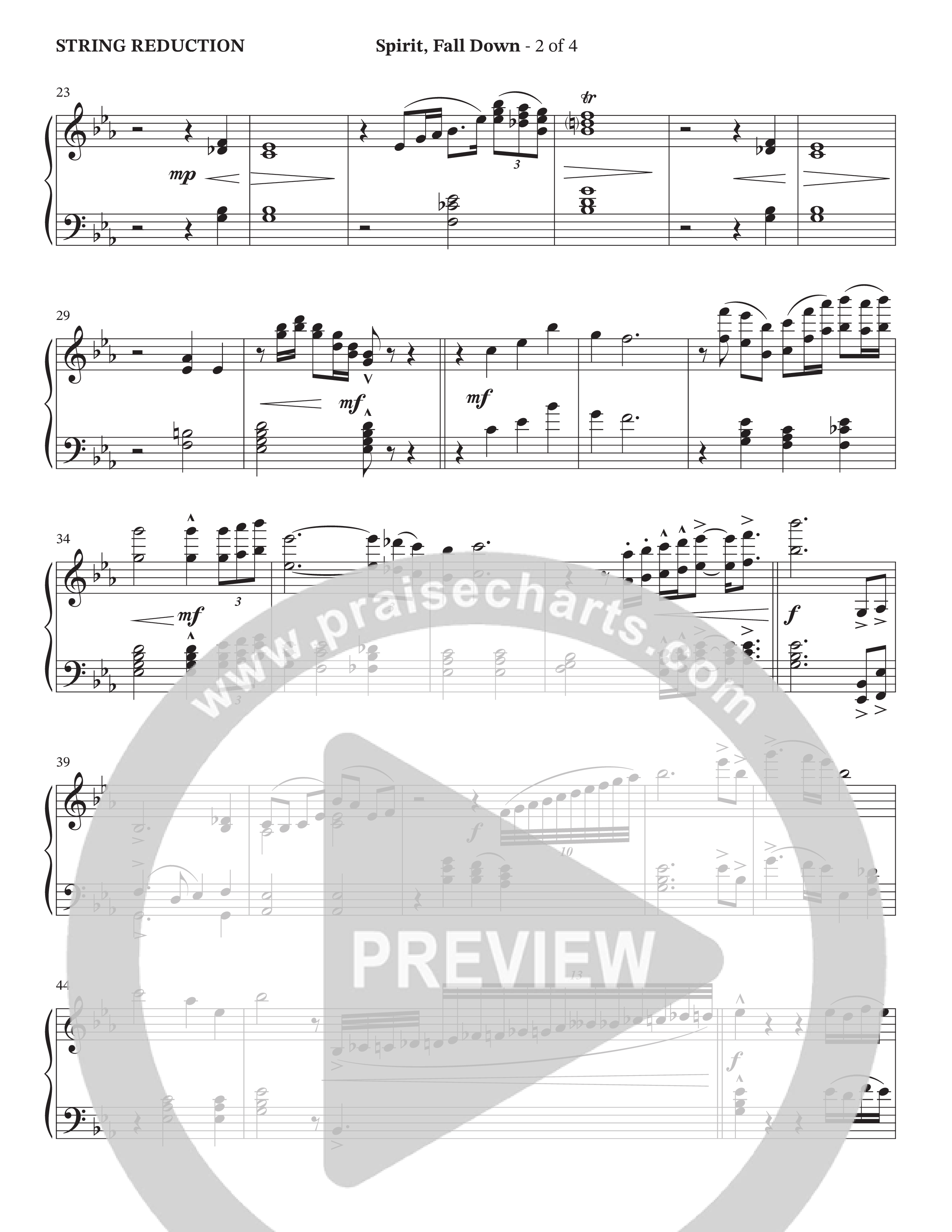 Spirit Fall Down (Choral Anthem SATB) String Reduction (The Brooklyn Tabernacle Choir / Arr. Carol Cymbala / Orch. J. Daniel Smith)