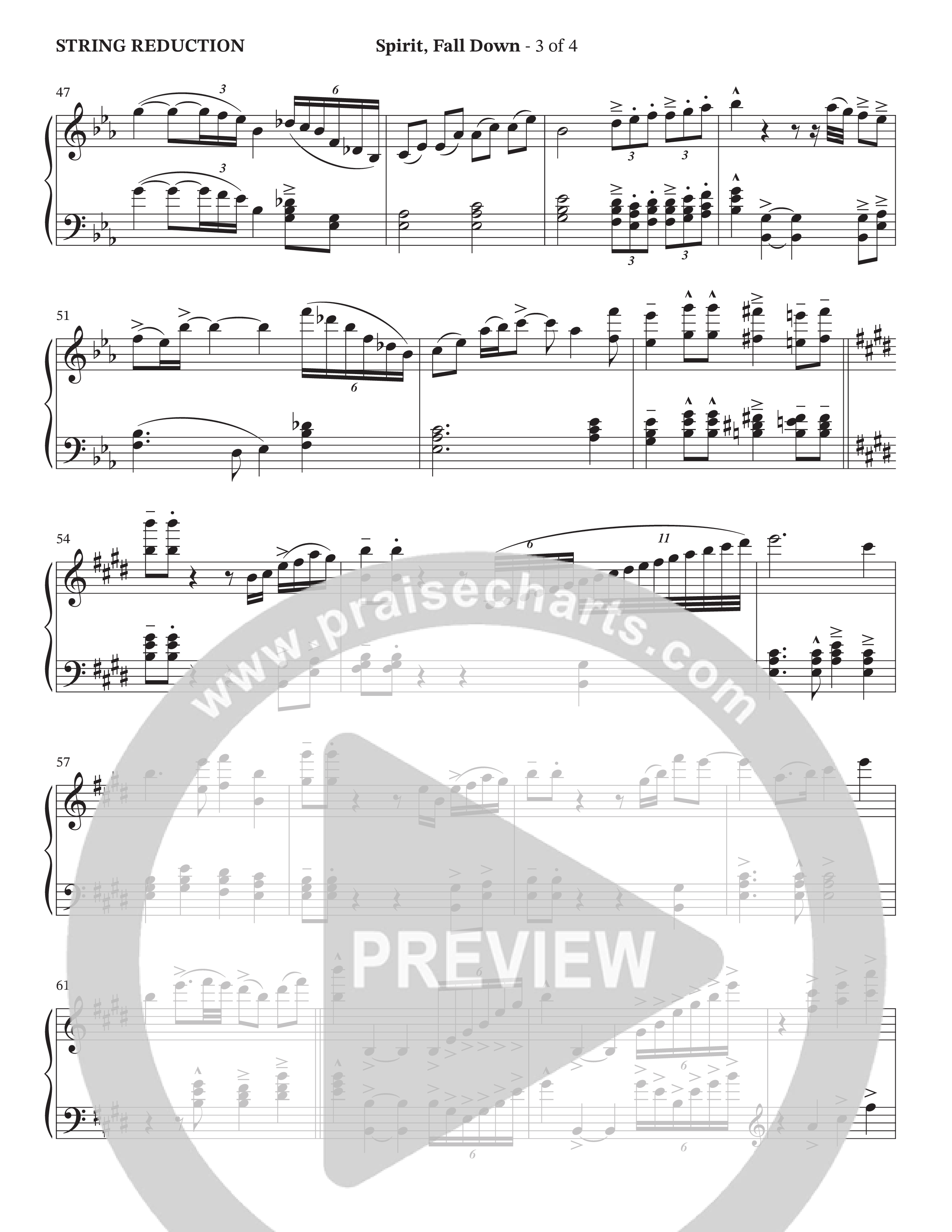 Spirit Fall Down (Choral Anthem SATB) String Reduction (The Brooklyn Tabernacle Choir / Arr. Carol Cymbala / Orch. J. Daniel Smith)