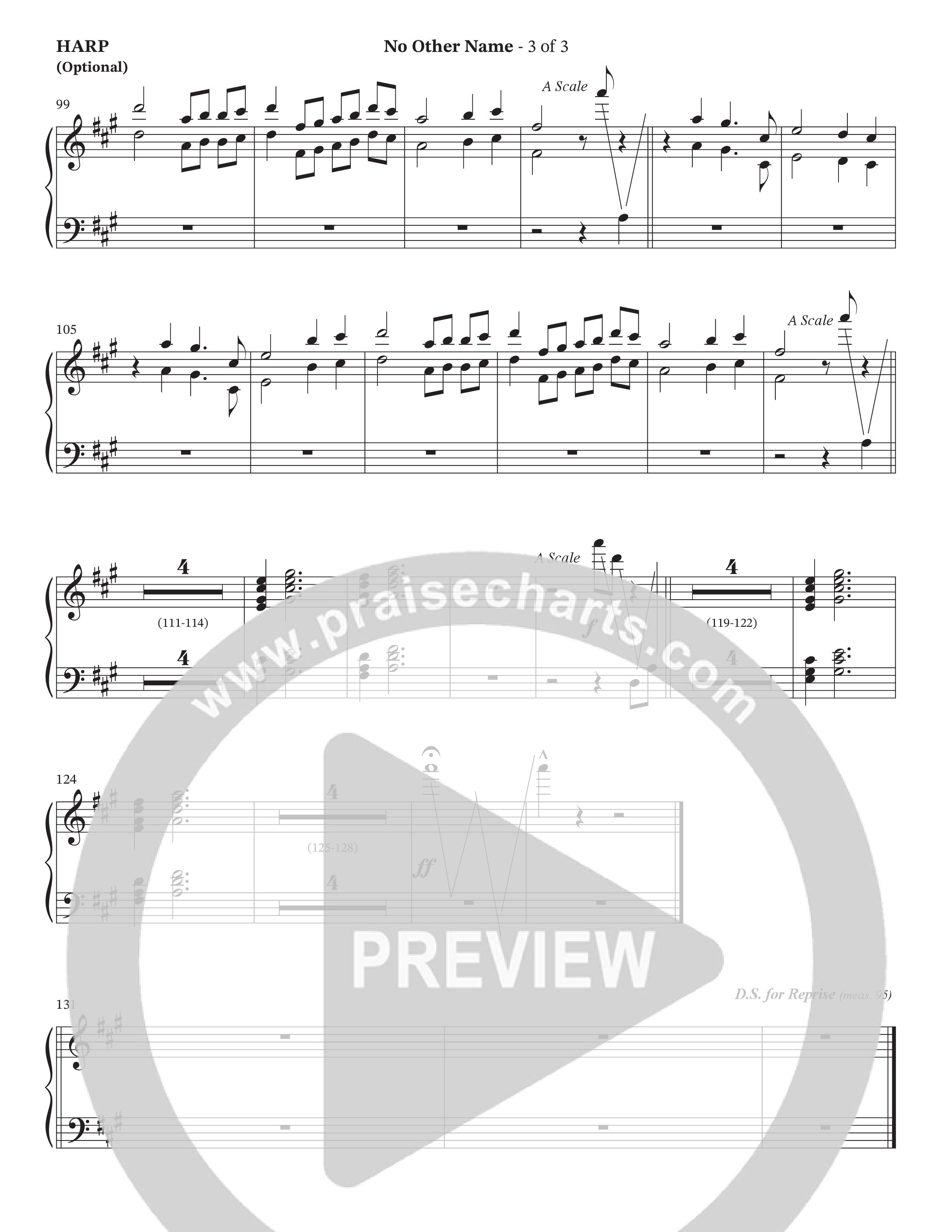 No Other Name (Choral Anthem SATB) Harp (The Brooklyn Tabernacle Choir / Arr. Carol Cymbala / Orch. J. Daniel Smith)