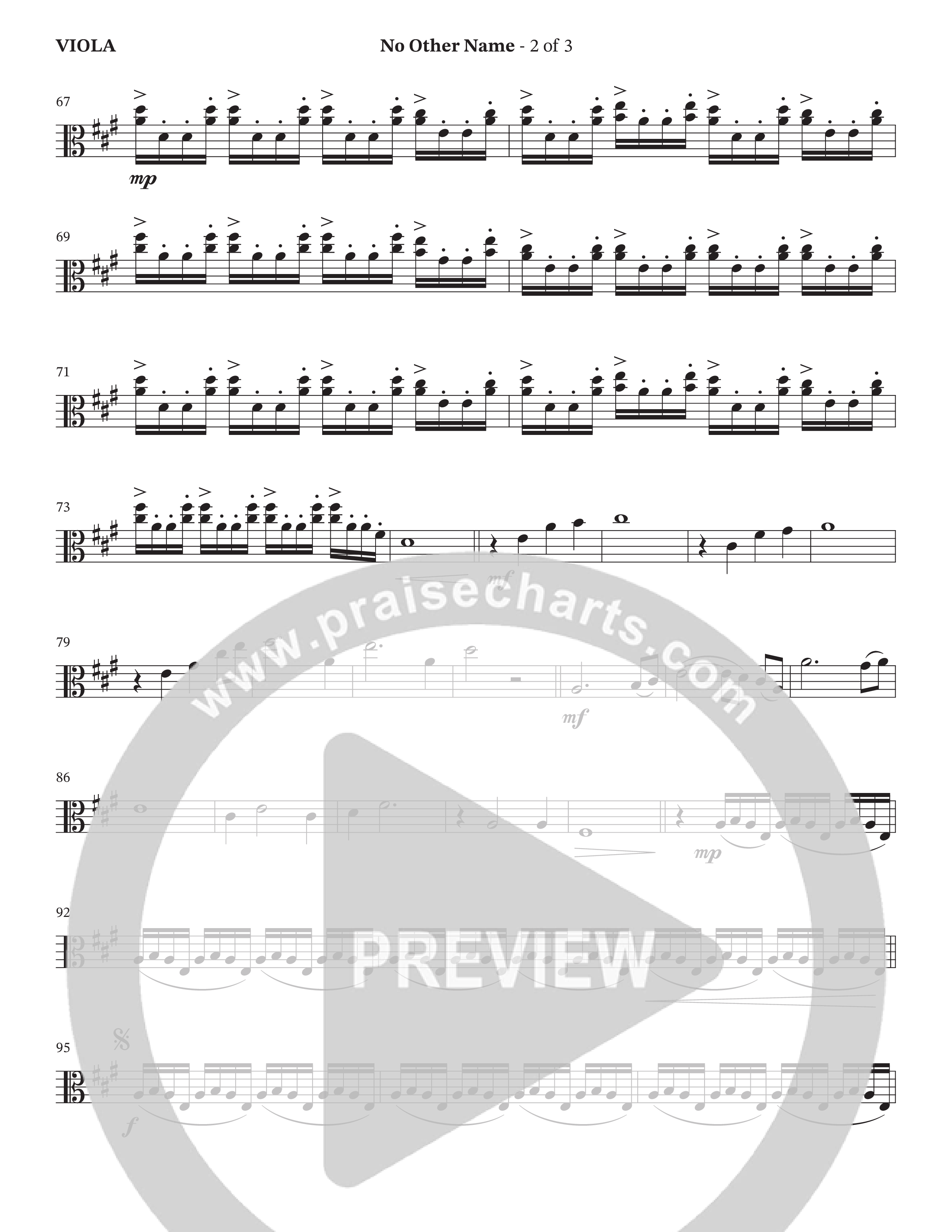 No Other Name (Choral Anthem SATB) Viola (The Brooklyn Tabernacle Choir / Arr. Carol Cymbala / Orch. J. Daniel Smith)