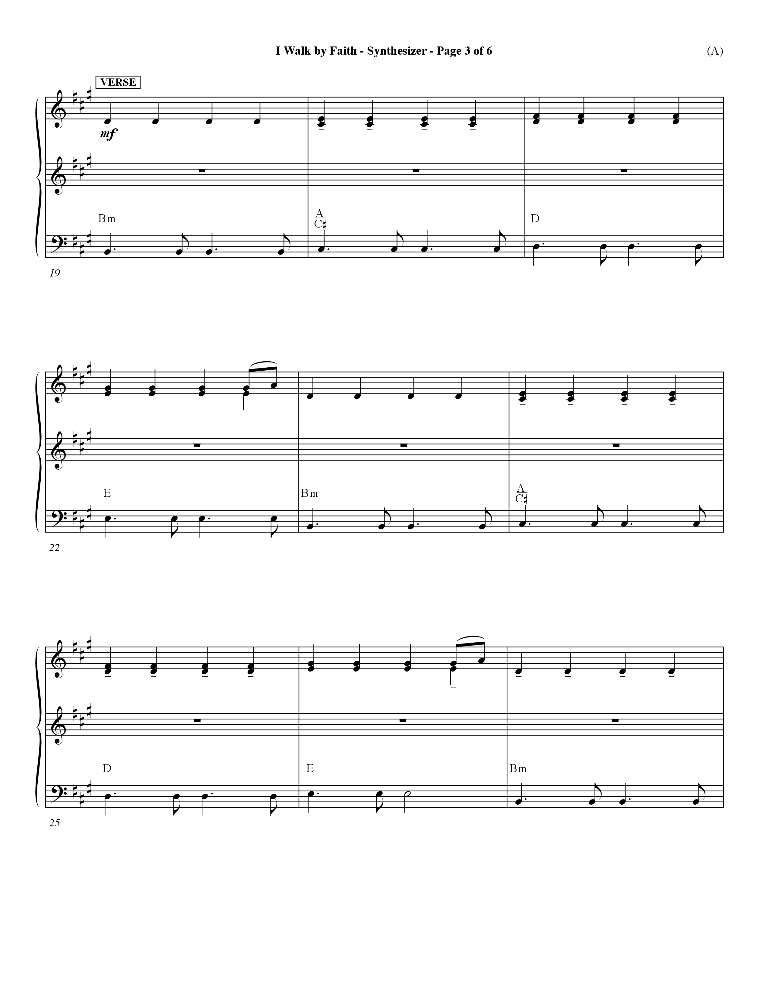 I Walk By Faith (Choral Anthem SATB) Synth (Word Music Choral / Orch. Paul Nelson)