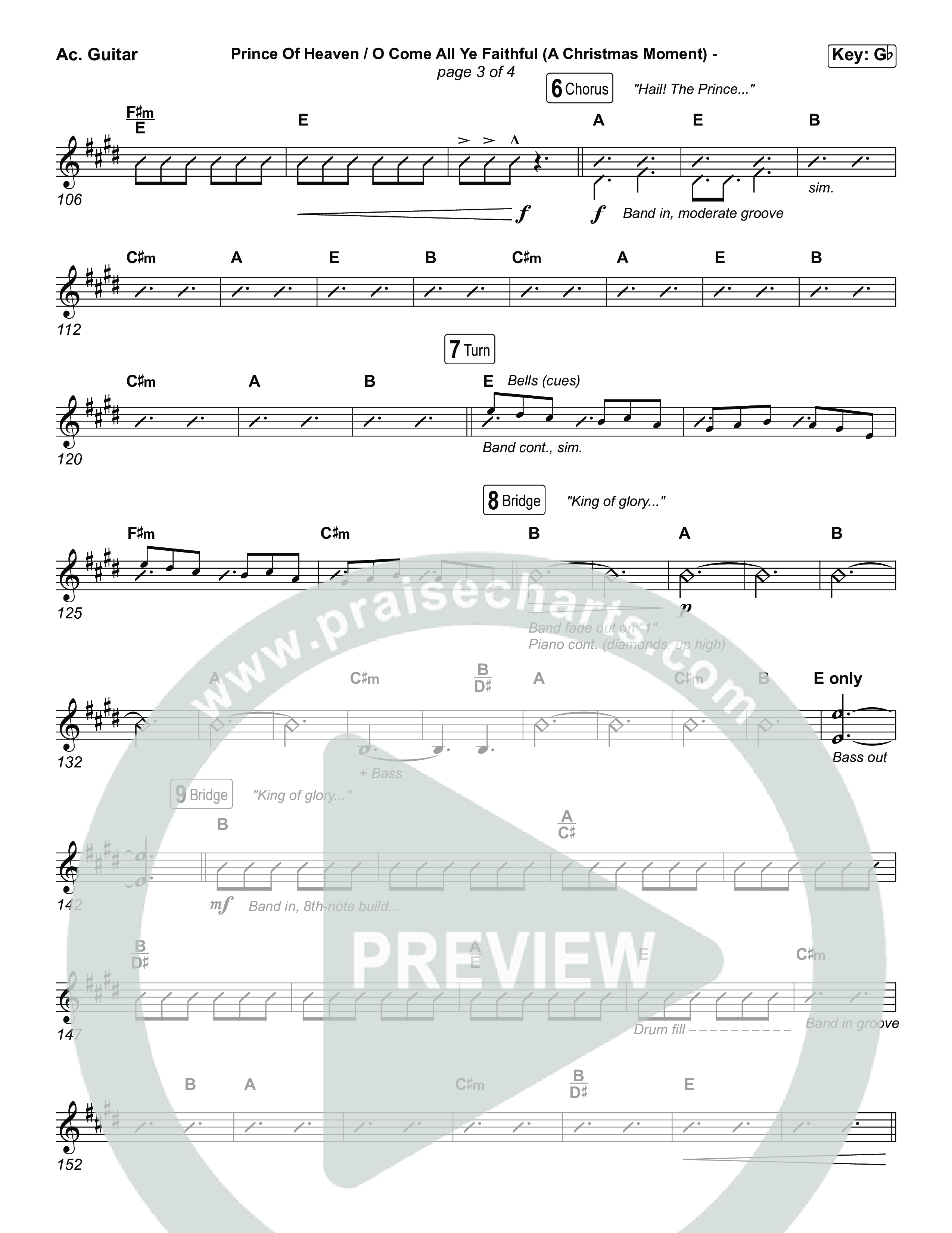 Prince Of Heaven (A Christmas Worship Moment) (Choral/SATB) Acoustic Guitar (Cheryl Stark / Arr. Travis Cottrell / Arr. Mason Brown)