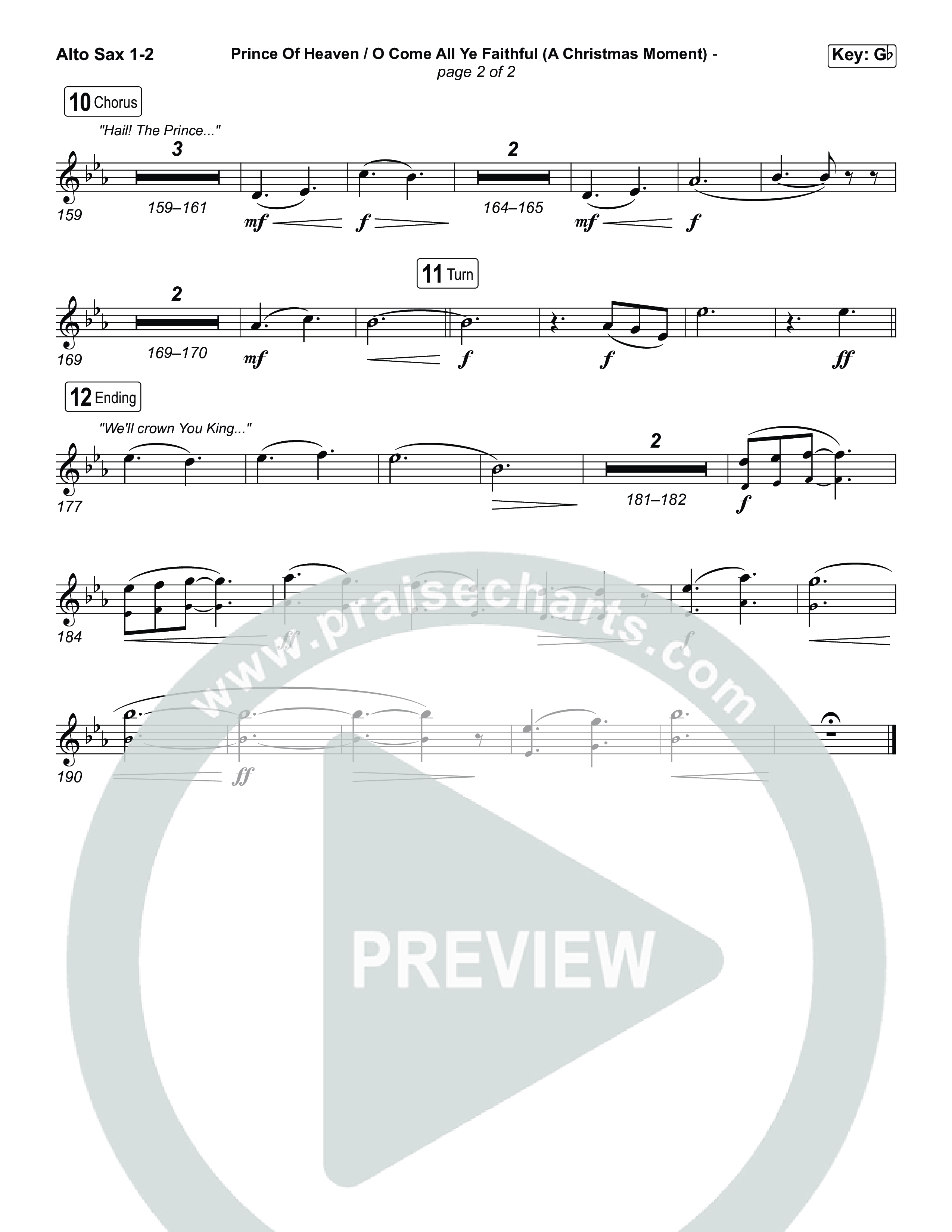 Prince Of Heaven (A Christmas Worship Moment) (Choral/SATB) Sax Pack (Cheryl Stark / Arr. Travis Cottrell / Arr. Mason Brown)